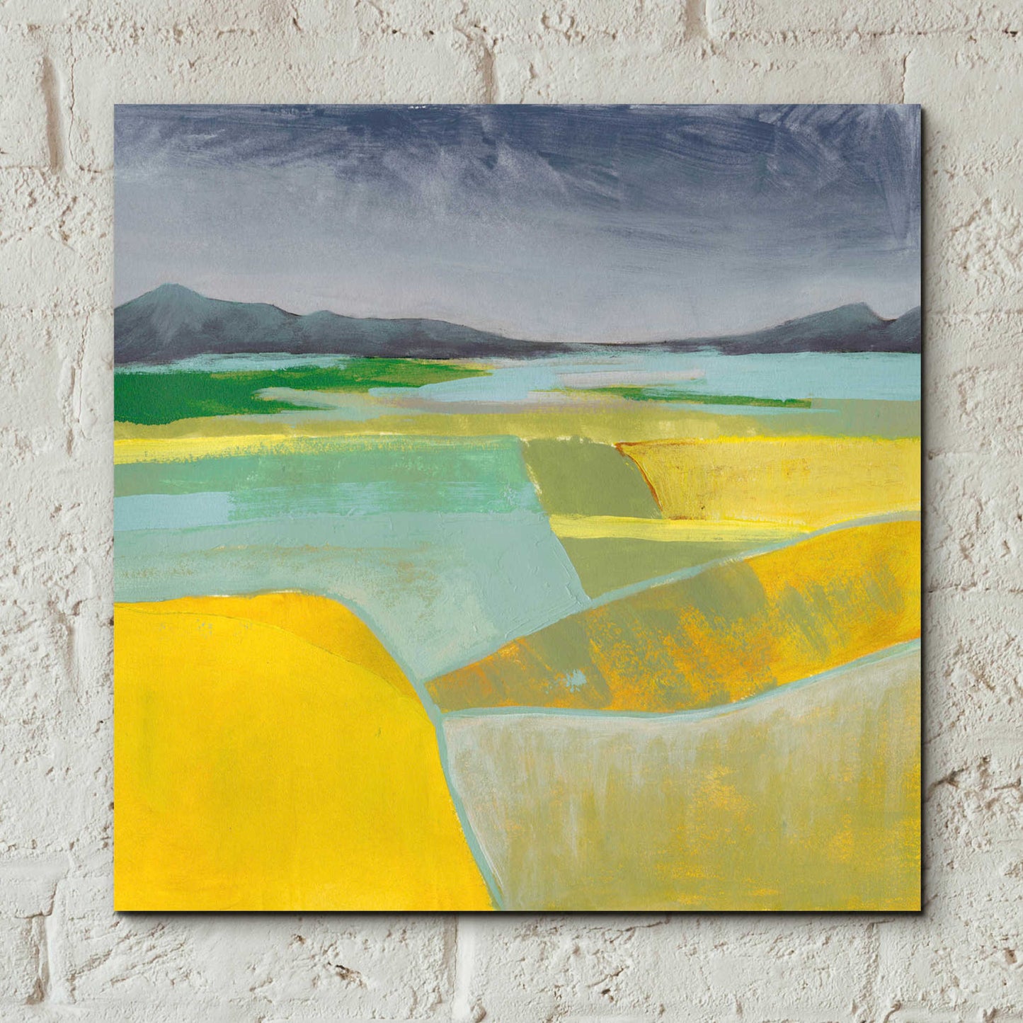 Epic Art 'Golden Valley I' by Grace Popp, Acrylic Wall Glass,12x12