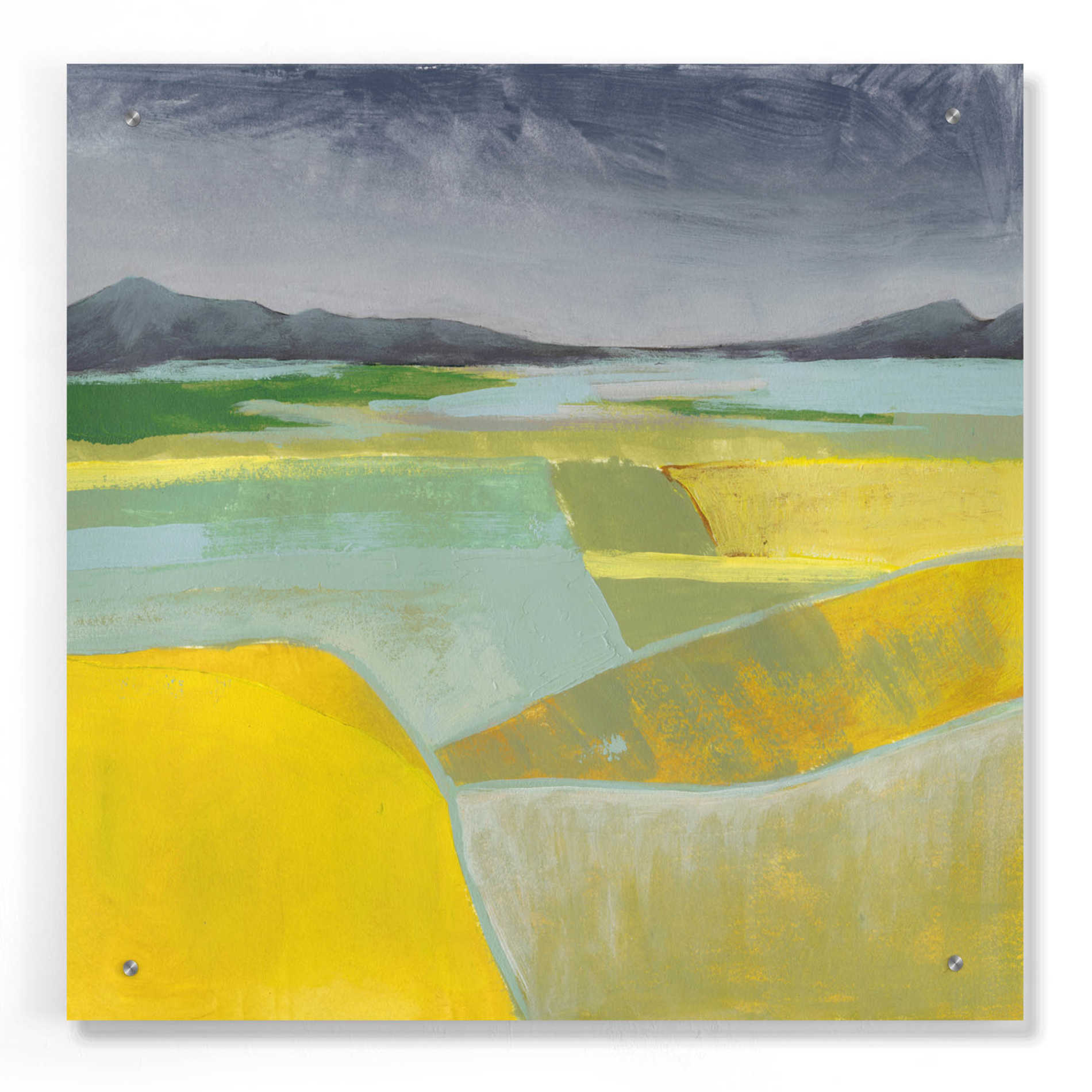 Epic Art 'Golden Valley I' by Grace Popp, Acrylic Wall Glass,24x24