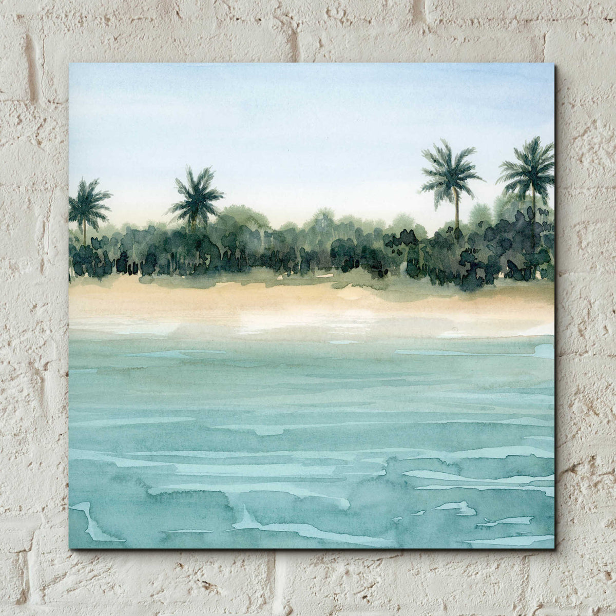 Epic Art 'Paradis II' by Grace Popp, Acrylic Wall Glass,12x12