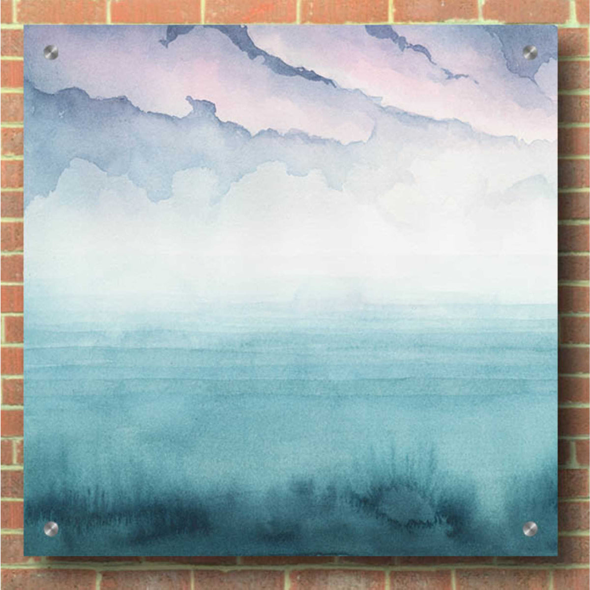 Epic Art 'Dusk on the Bay I' by Grace Popp, Acrylic Wall Glass,36x36