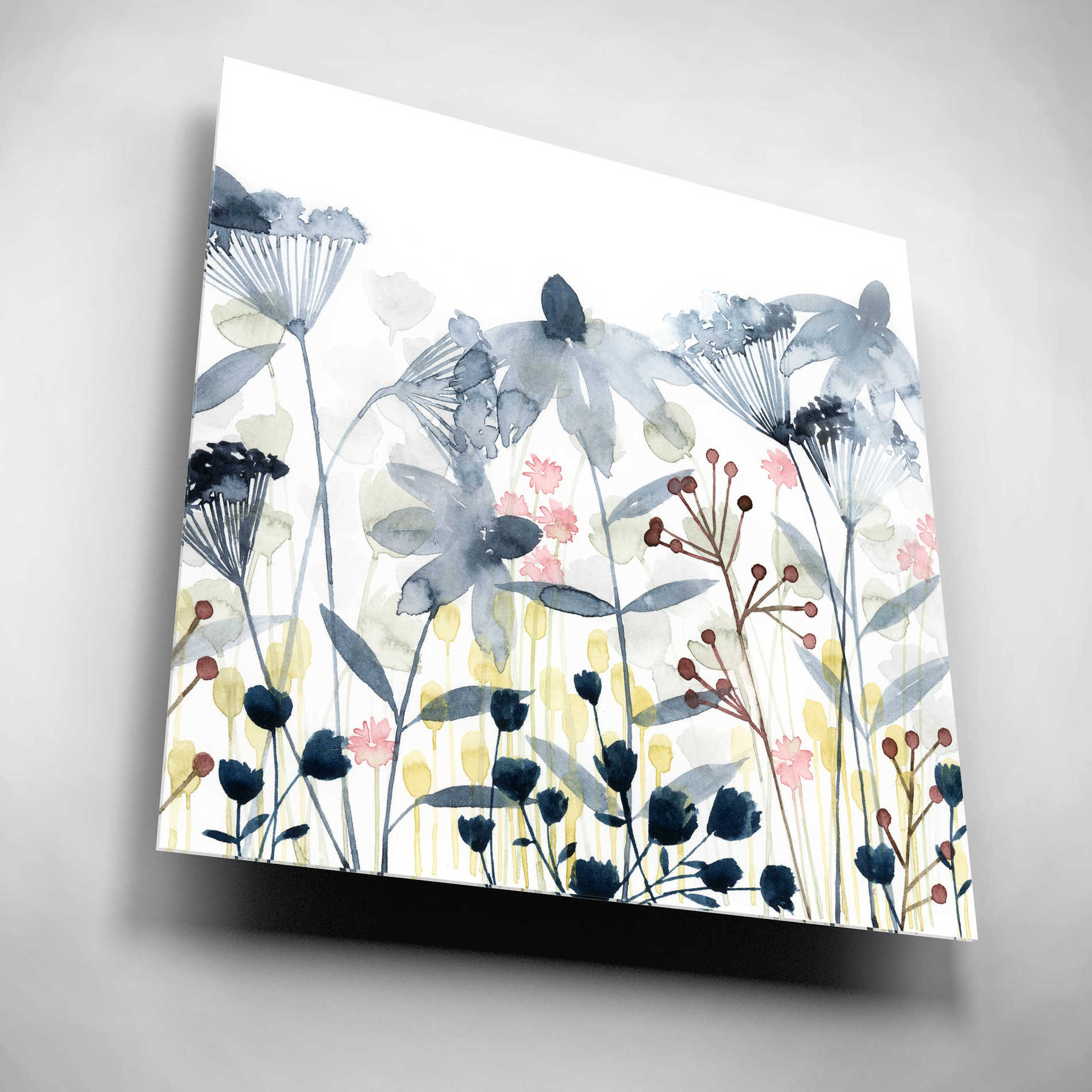 Epic Art 'Layered Gardens II' by Grace Popp, Acrylic Wall Glass,12x12