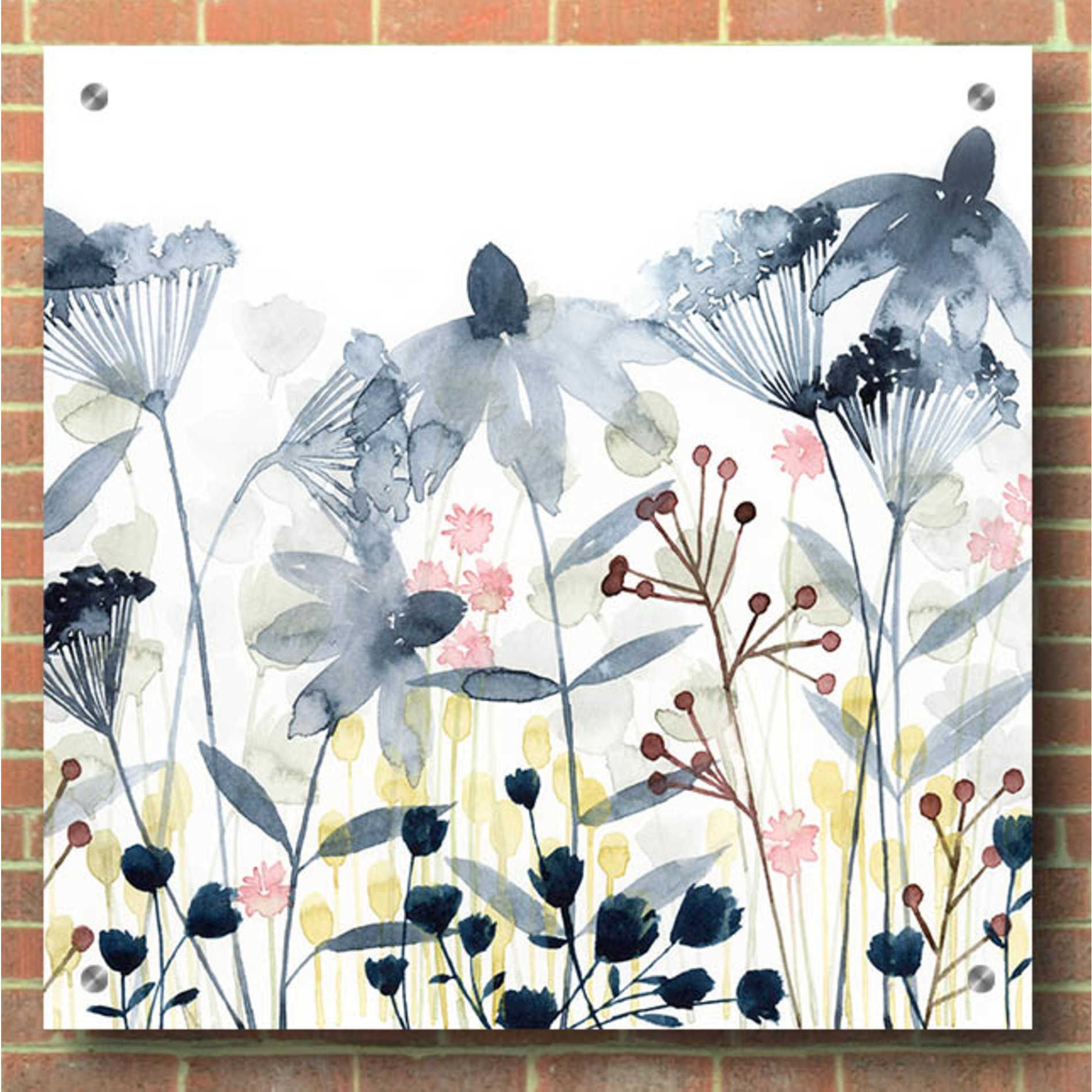 Epic Art 'Layered Gardens II' by Grace Popp, Acrylic Wall Glass,36x36