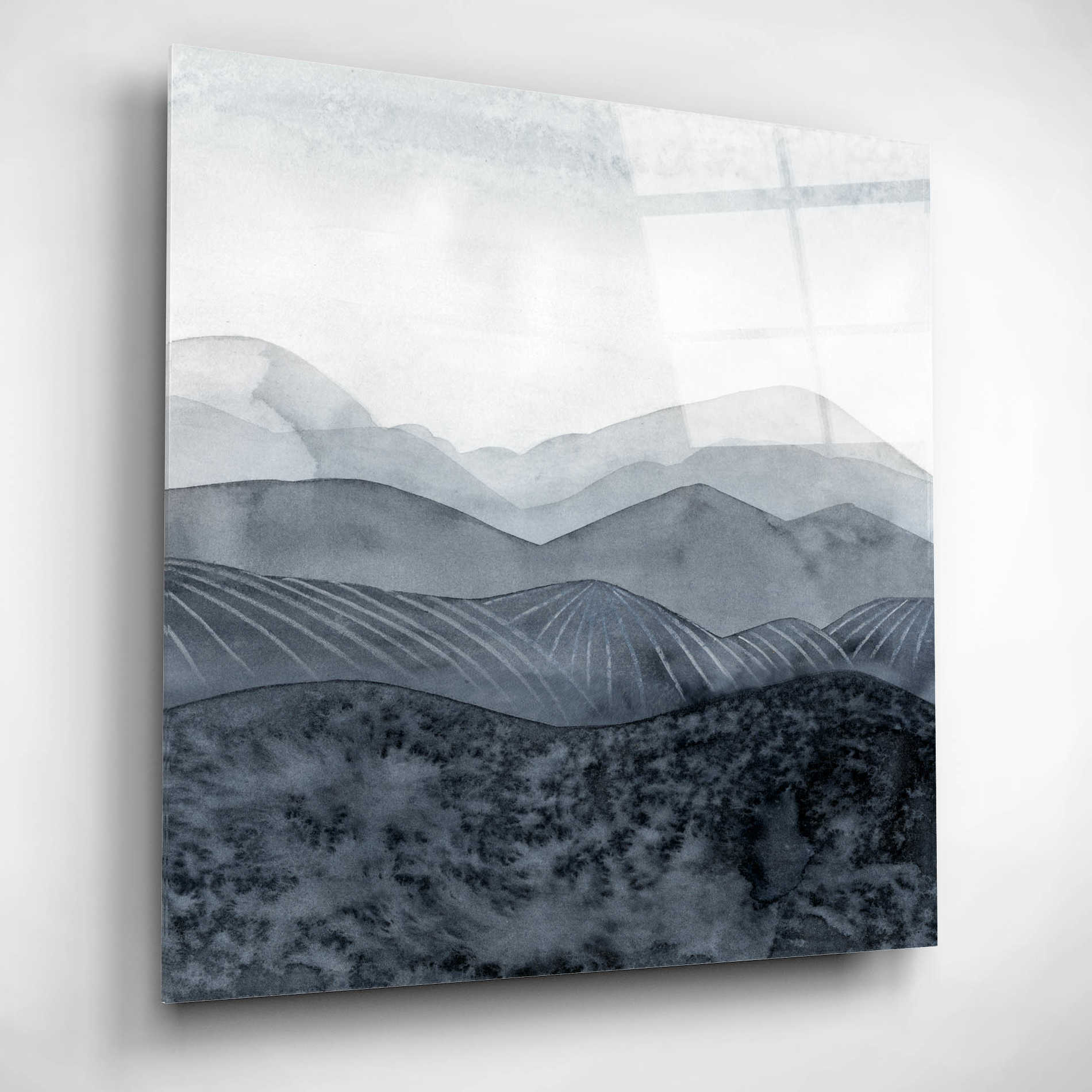 Epic Art 'Blustering Valley II' by Grace Popp, Acrylic Wall Glass,12x12