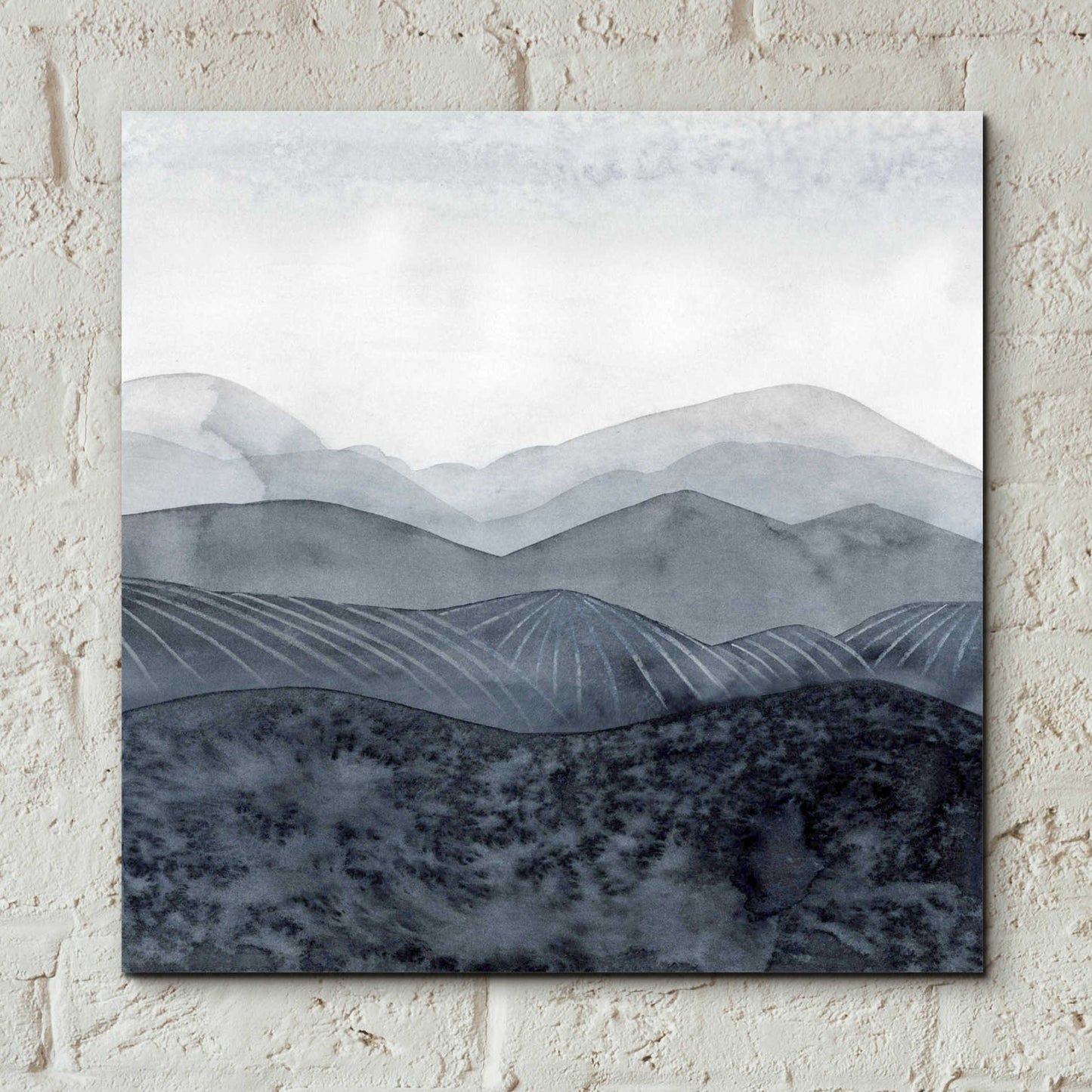 Epic Art 'Blustering Valley II' by Grace Popp, Acrylic Wall Glass,12x12