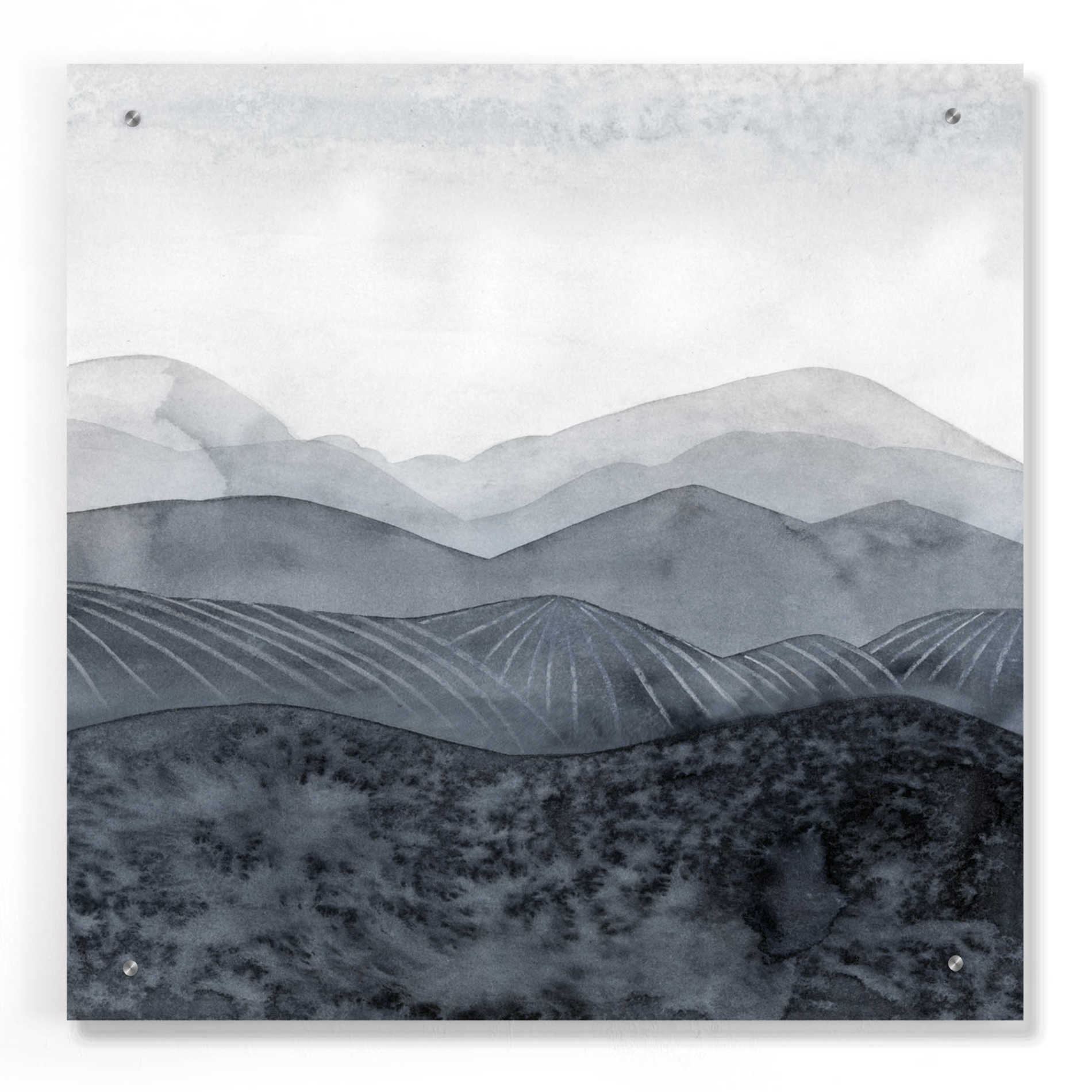 Epic Art 'Blustering Valley II' by Grace Popp, Acrylic Wall Glass,24x24