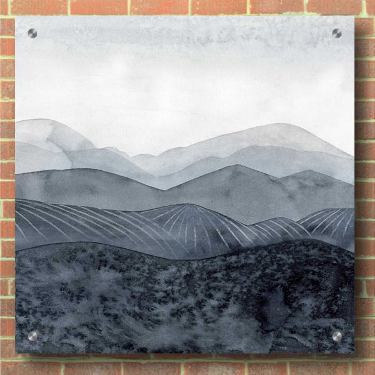 Epic Art 'Blustering Valley II' by Grace Popp, Acrylic Wall Glass,36x36