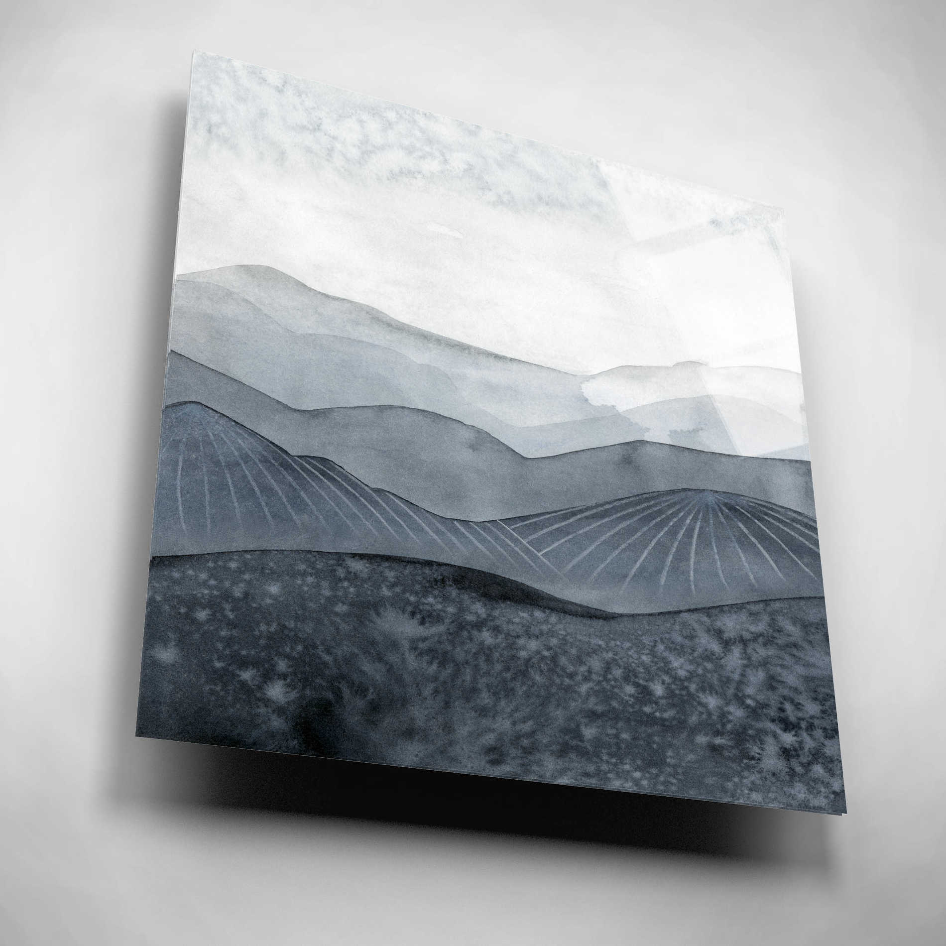 Epic Art 'Blustering Valley I' by Grace Popp, Acrylic Wall Glass,12x12