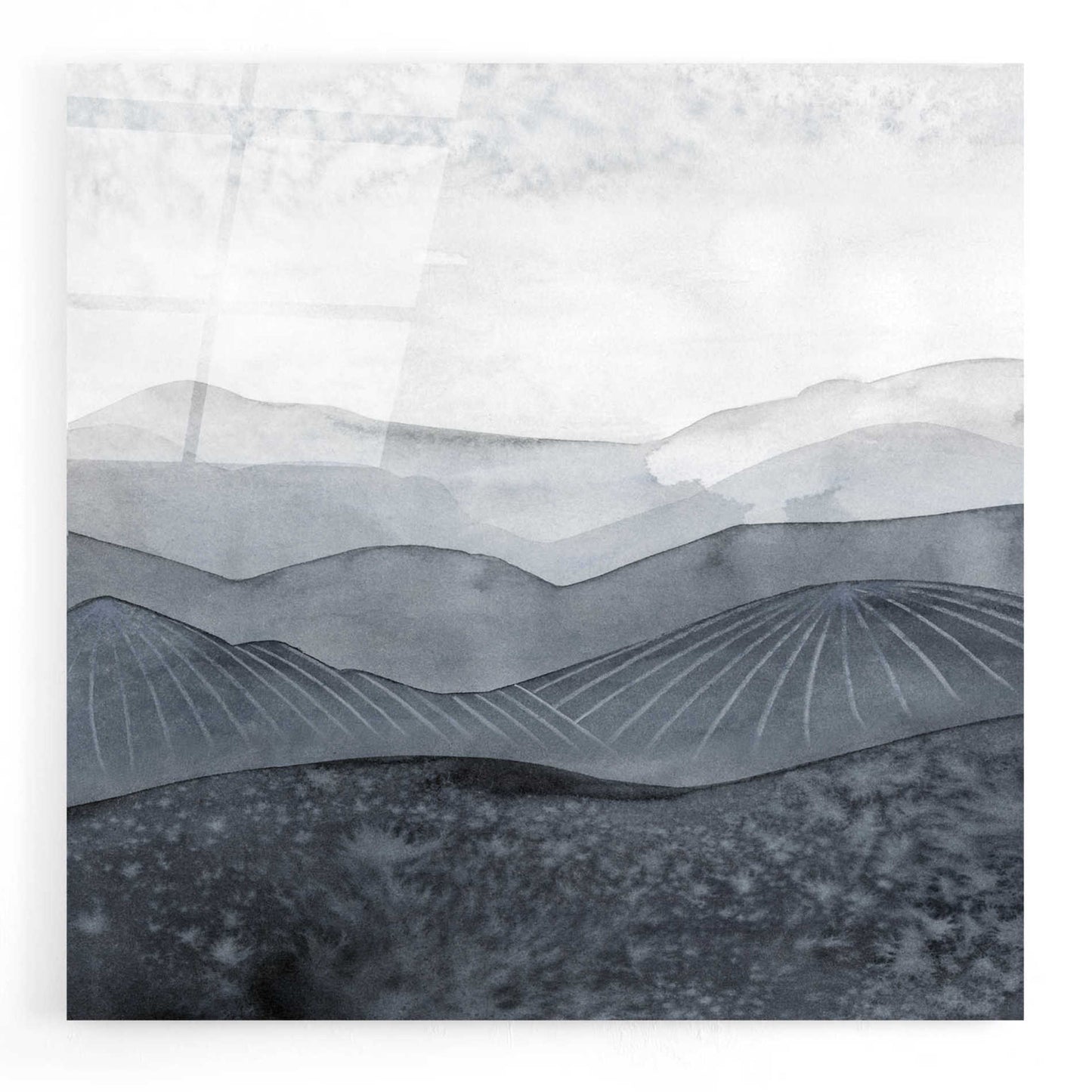 Epic Art 'Blustering Valley I' by Grace Popp, Acrylic Wall Glass,12x12