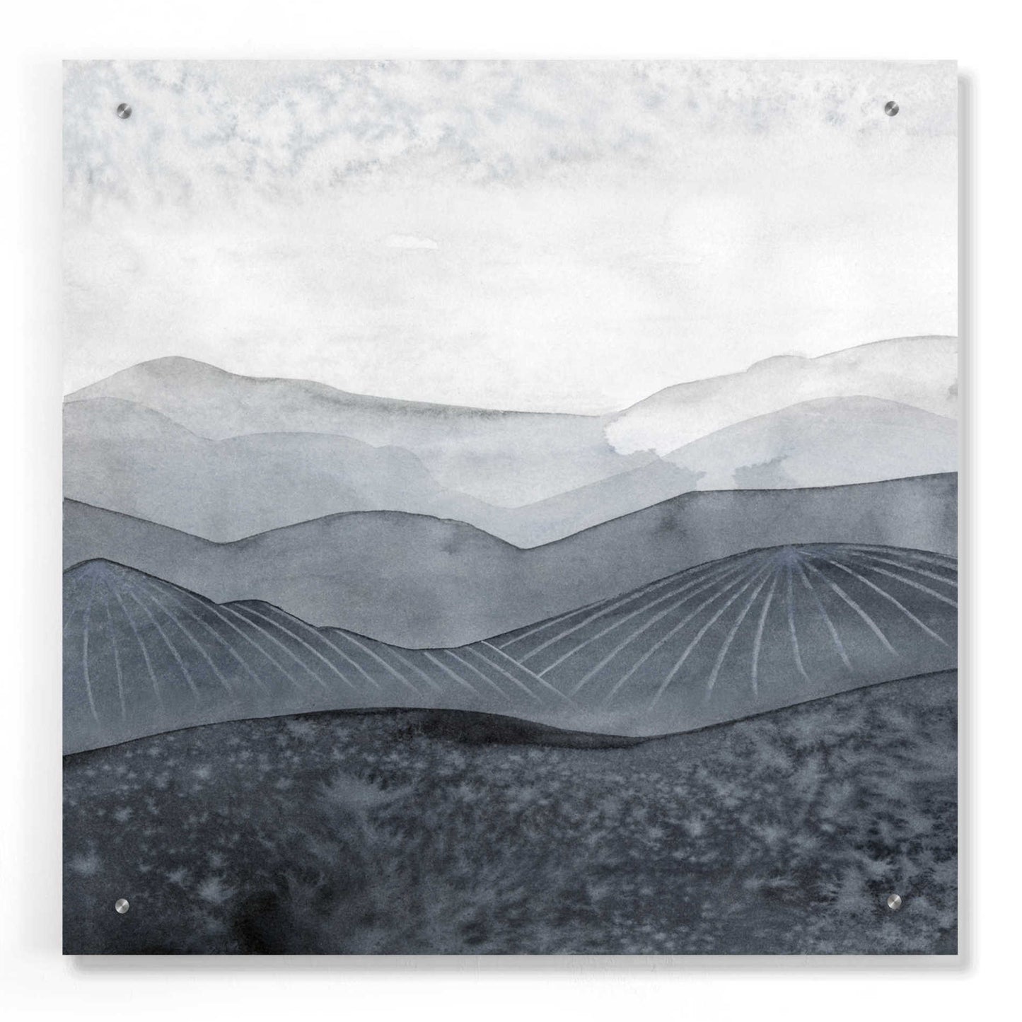 Epic Art 'Blustering Valley I' by Grace Popp, Acrylic Wall Glass,24x24
