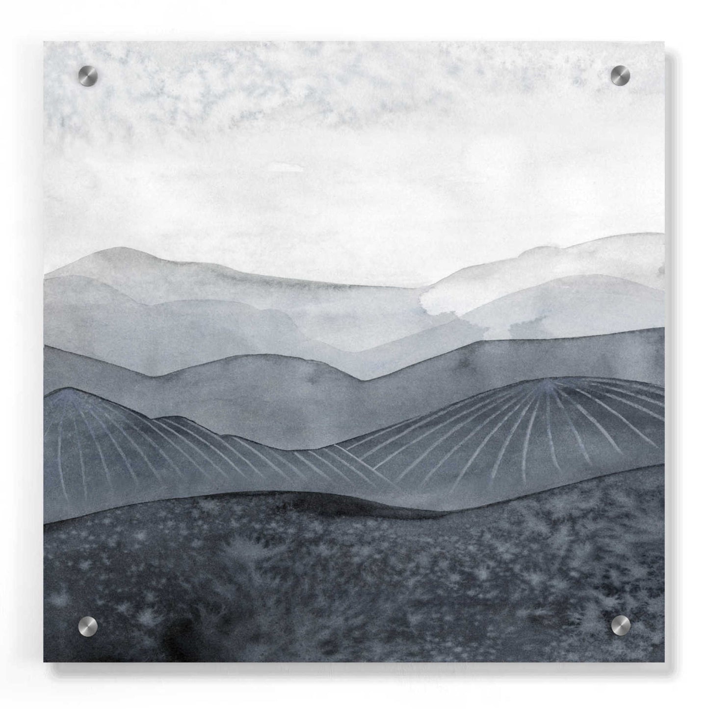 Epic Art 'Blustering Valley I' by Grace Popp, Acrylic Wall Glass,36x36