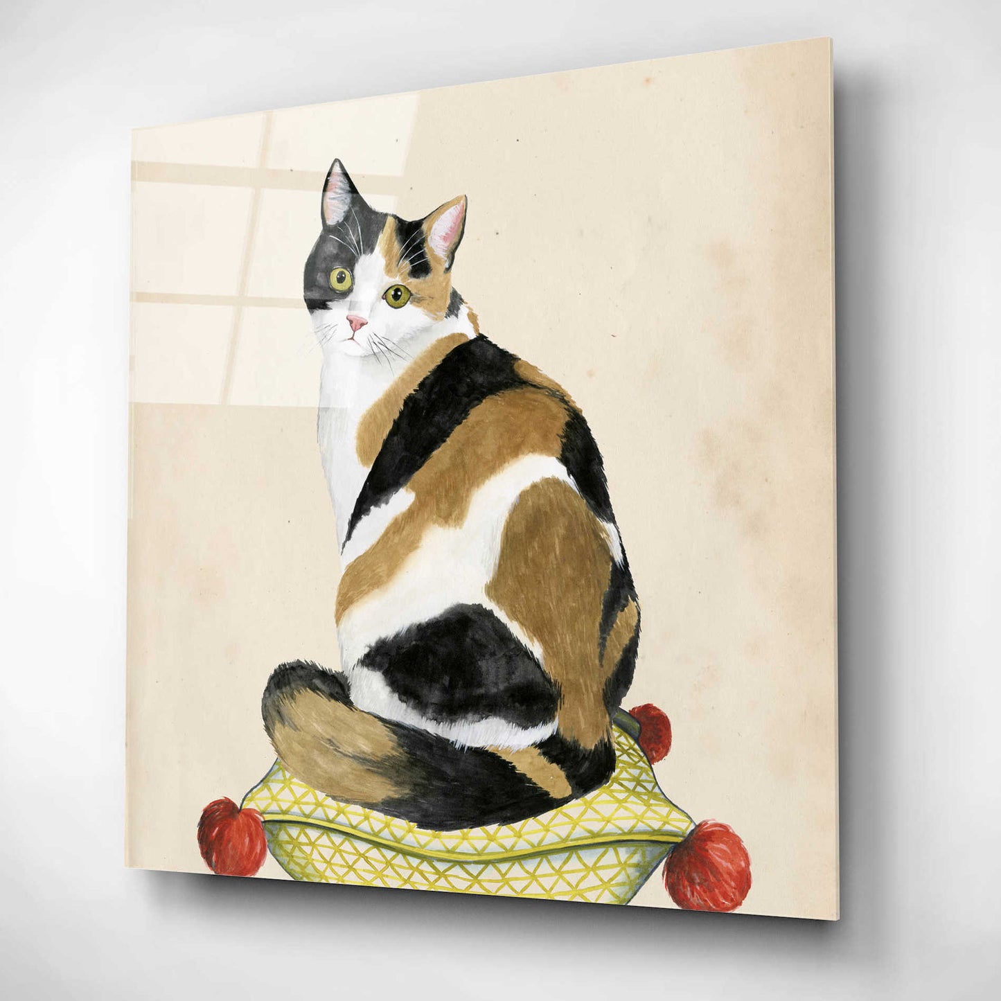 Epic Art 'Lady Cat III' by Grace Popp, Acrylic Wall Glass,12x12