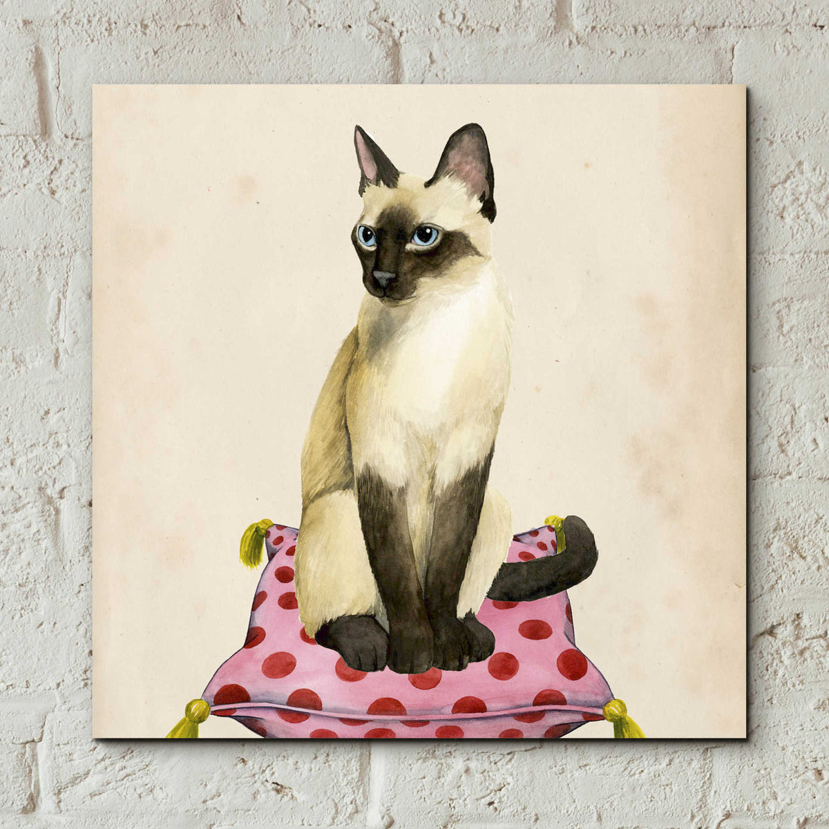 Epic Art 'Lady Cat II' by Grace Popp, Acrylic Wall Glass,12x12
