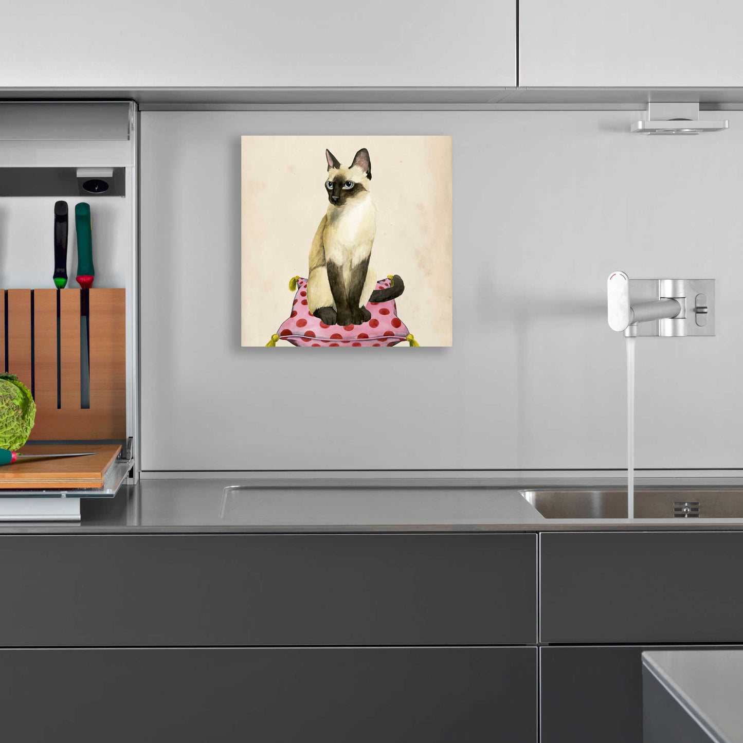 Epic Art 'Lady Cat II' by Grace Popp, Acrylic Wall Glass,12x12