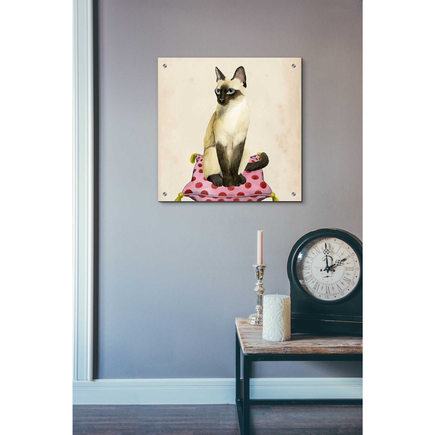 Epic Art 'Lady Cat II' by Grace Popp, Acrylic Wall Glass,24x24