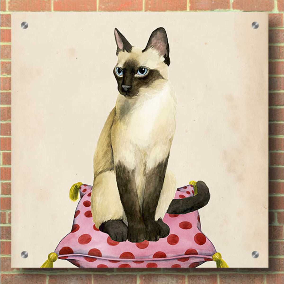 Epic Art 'Lady Cat II' by Grace Popp, Acrylic Wall Glass,36x36