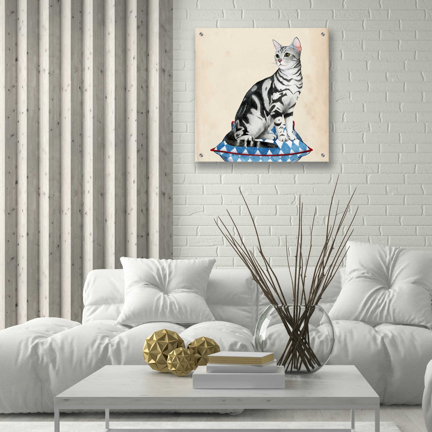 Epic Art 'Lady Cat I' by Grace Popp, Acrylic Wall Glass,24x24