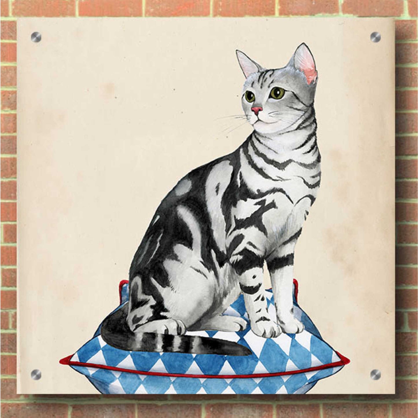 Epic Art 'Lady Cat I' by Grace Popp, Acrylic Wall Glass,36x36