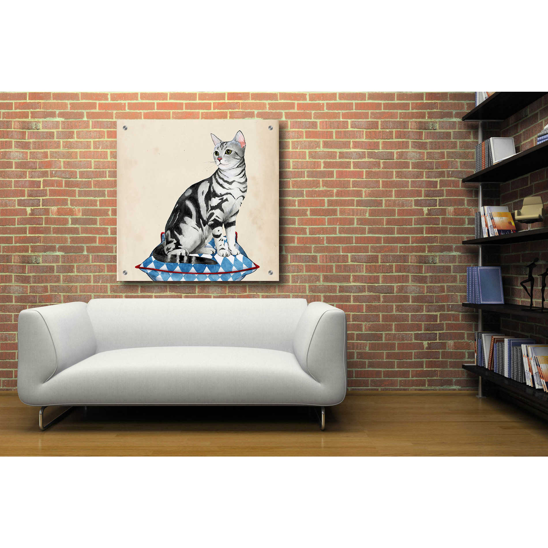 Epic Art 'Lady Cat I' by Grace Popp, Acrylic Wall Glass,36x36