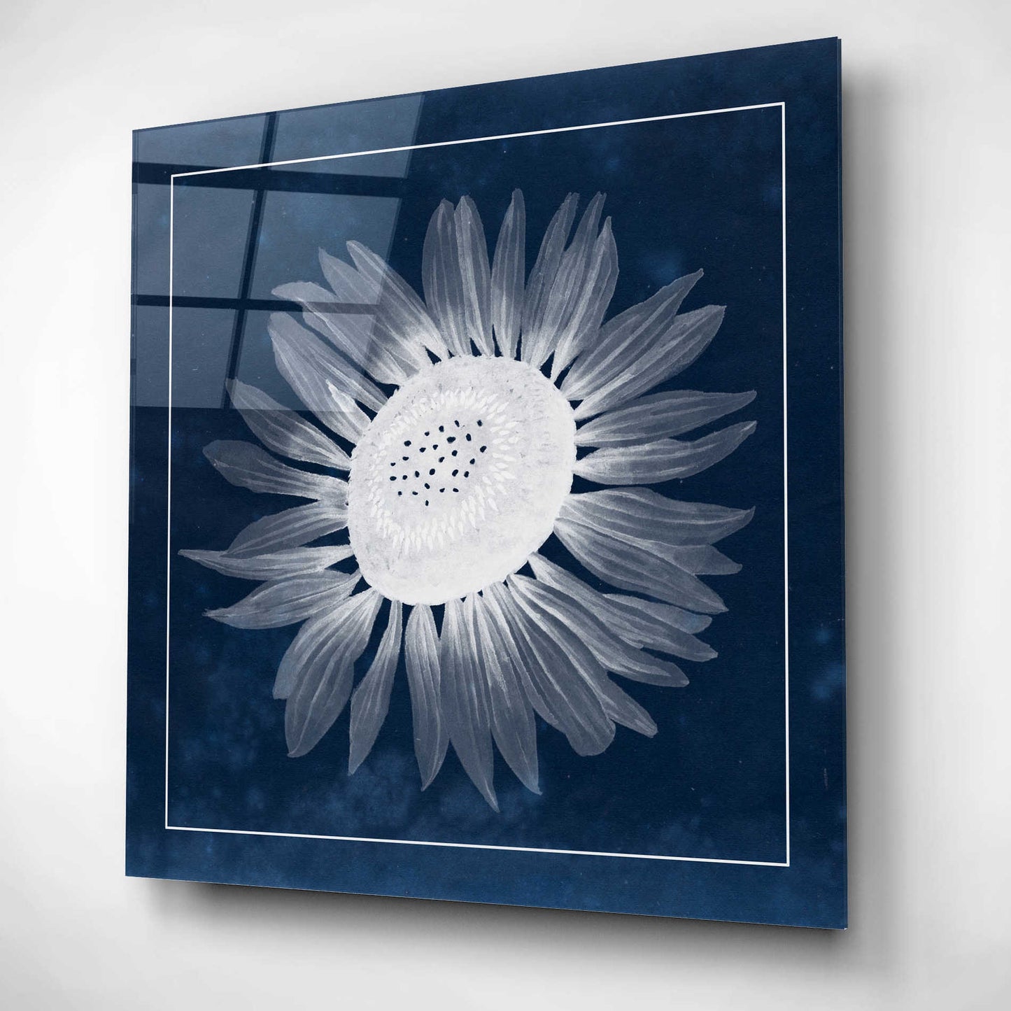 Epic Art 'Moon Flower II' by Grace Popp, Acrylic Wall Glass,12x12