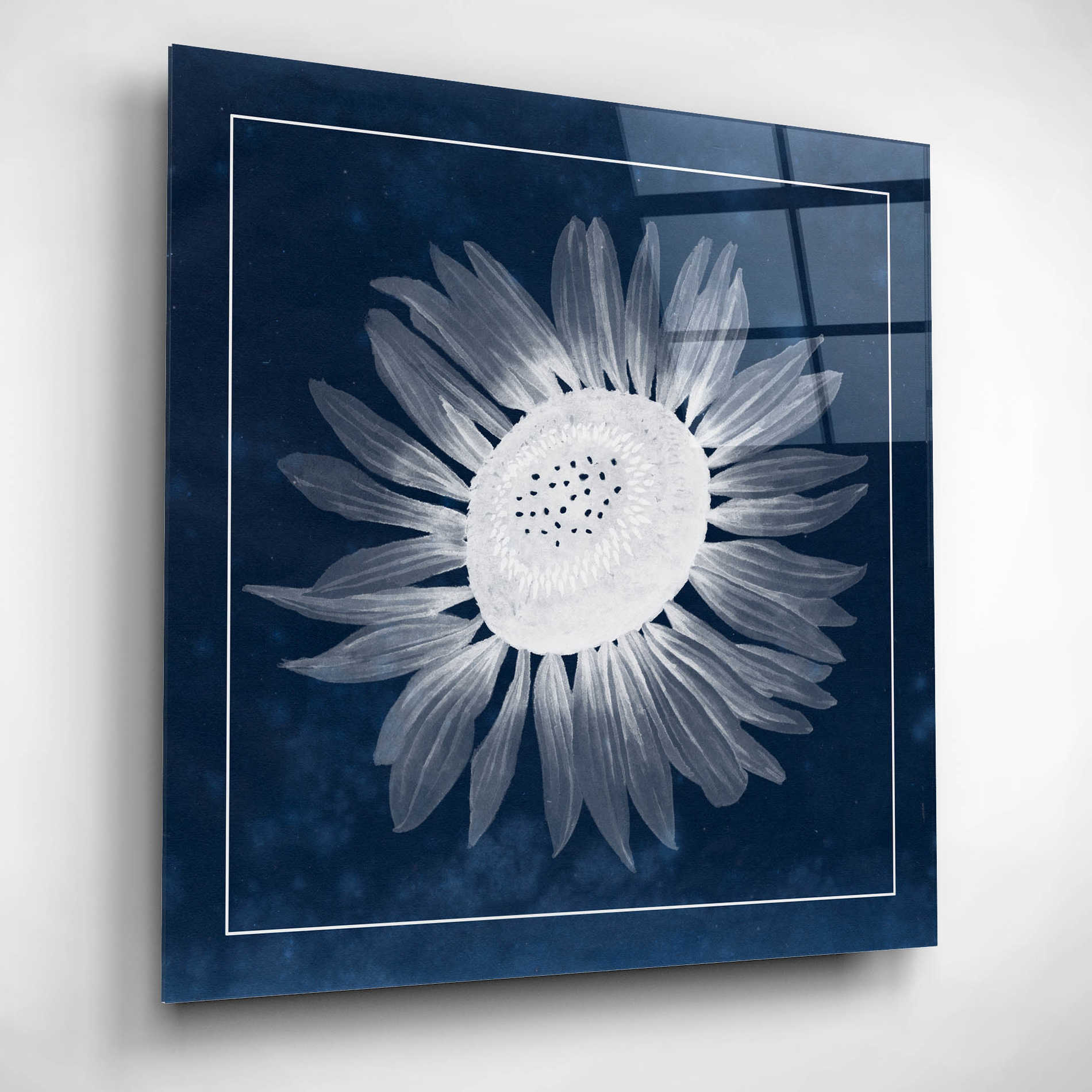 Epic Art 'Moon Flower II' by Grace Popp, Acrylic Wall Glass,12x12