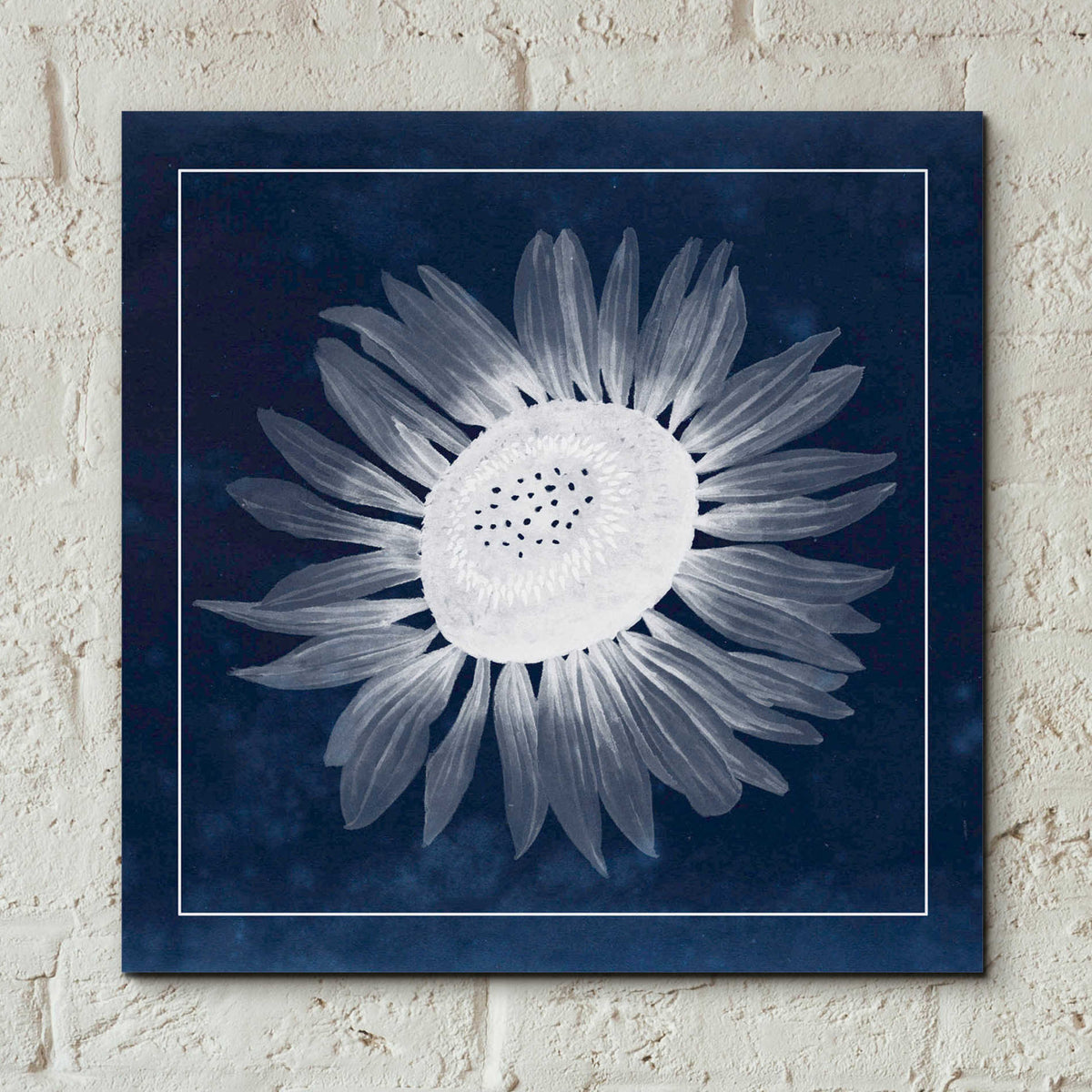 Epic Art 'Moon Flower II' by Grace Popp, Acrylic Wall Glass,12x12