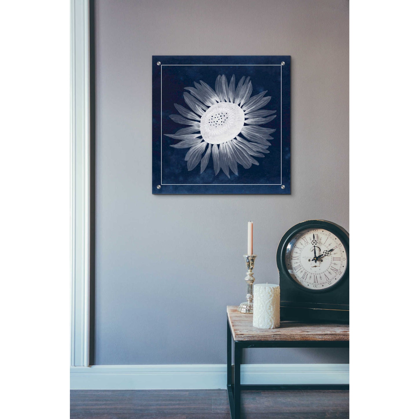 Epic Art 'Moon Flower II' by Grace Popp, Acrylic Wall Glass,24x24