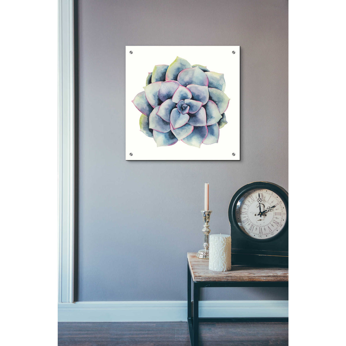 Epic Art 'Tropical Plant V' by Grace Popp, Acrylic Wall Glass,24x24
