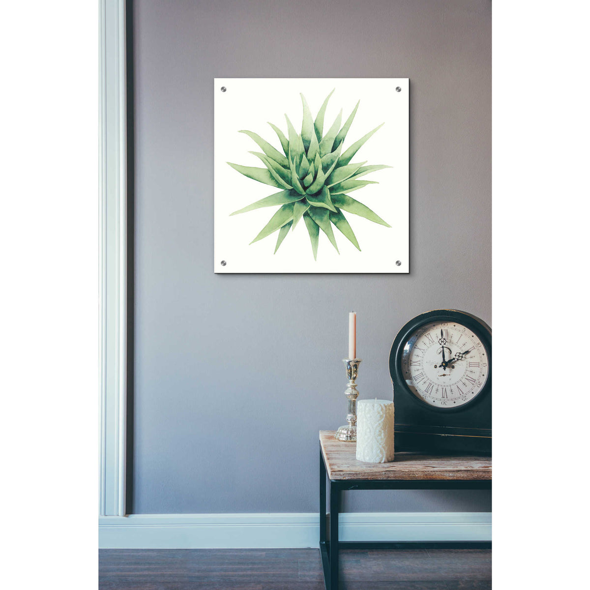 Epic Art 'Tropical Plant III' by Grace Popp, Acrylic Wall Glass,24x24