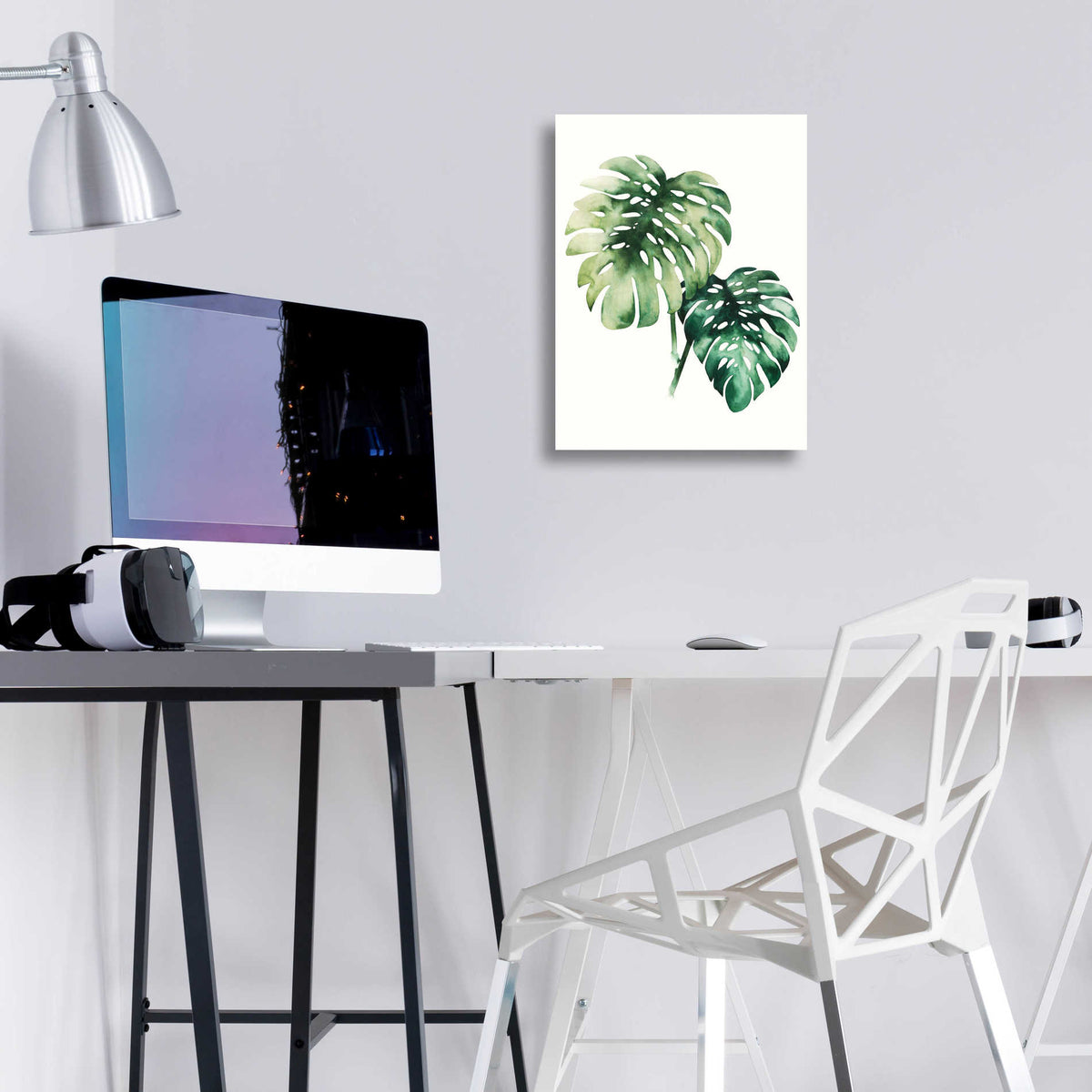 Epic Art 'Tropical Plant II' by Grace Popp, Acrylic Wall Glass,12x16