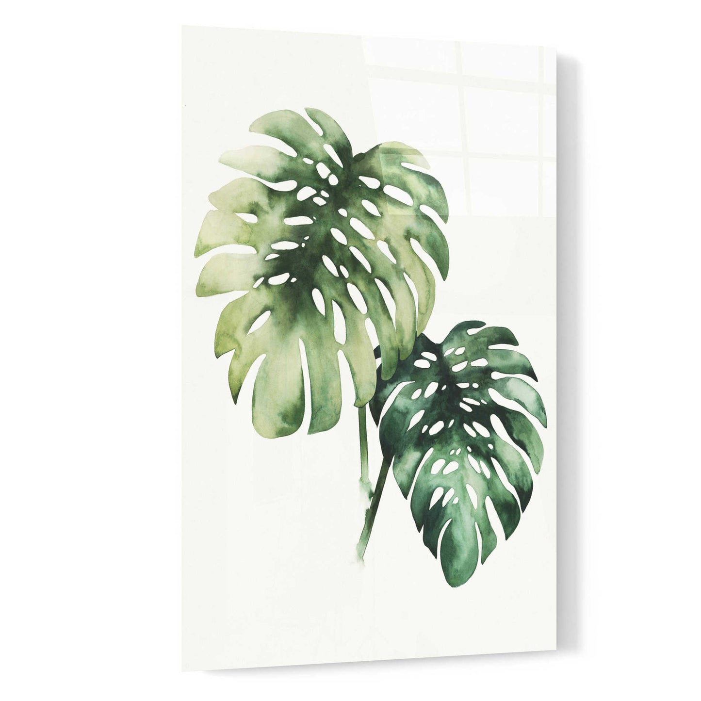 Epic Art 'Tropical Plant II' by Grace Popp, Acrylic Wall Glass,16x24