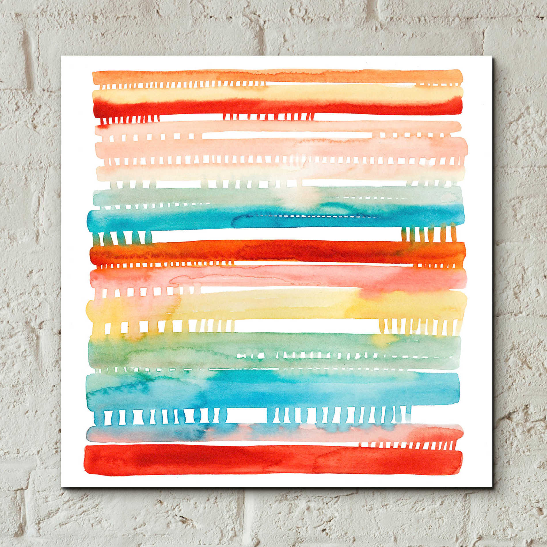Epic Art 'Connected Lines II' by Grace Popp, Acrylic Wall Glass,12x12