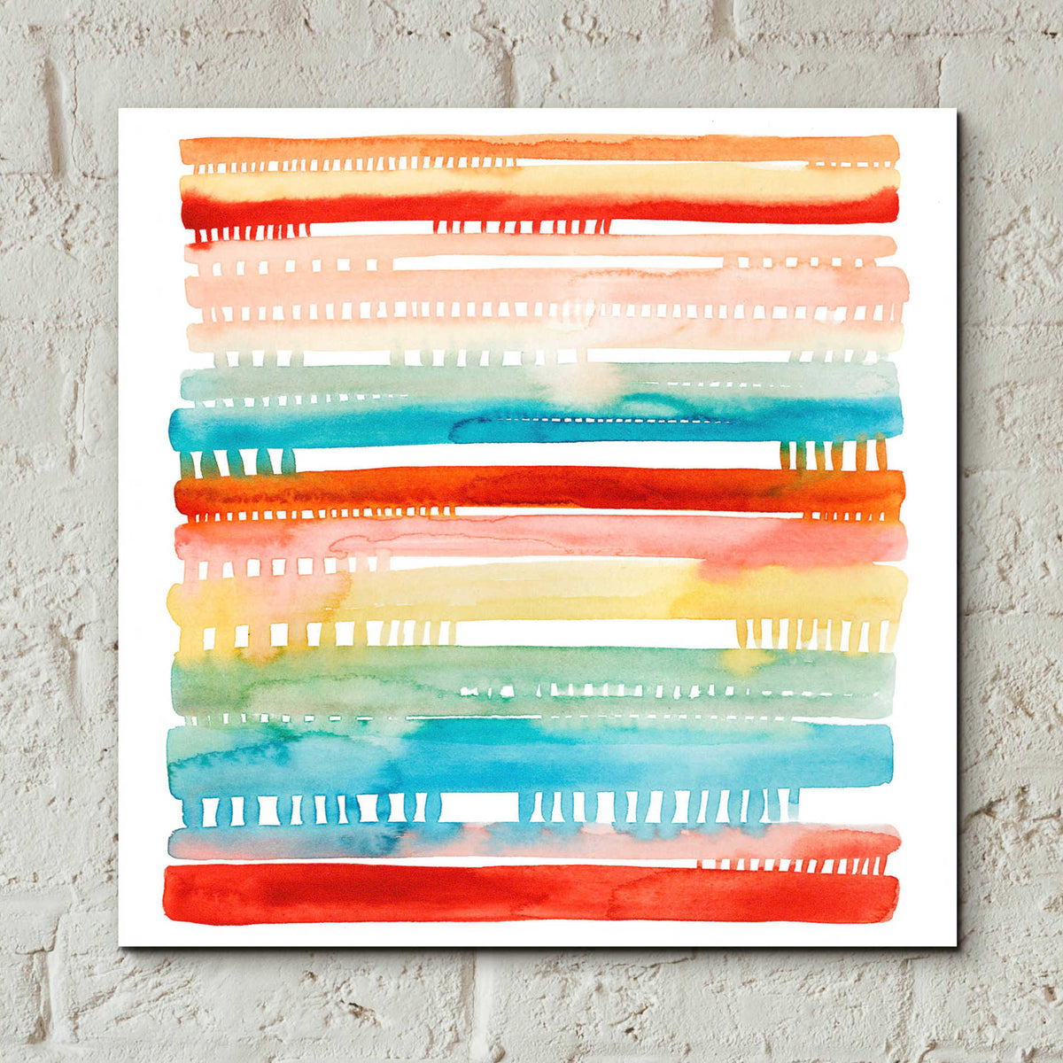 Epic Art 'Connected Lines II' by Grace Popp, Acrylic Wall Glass,12x12