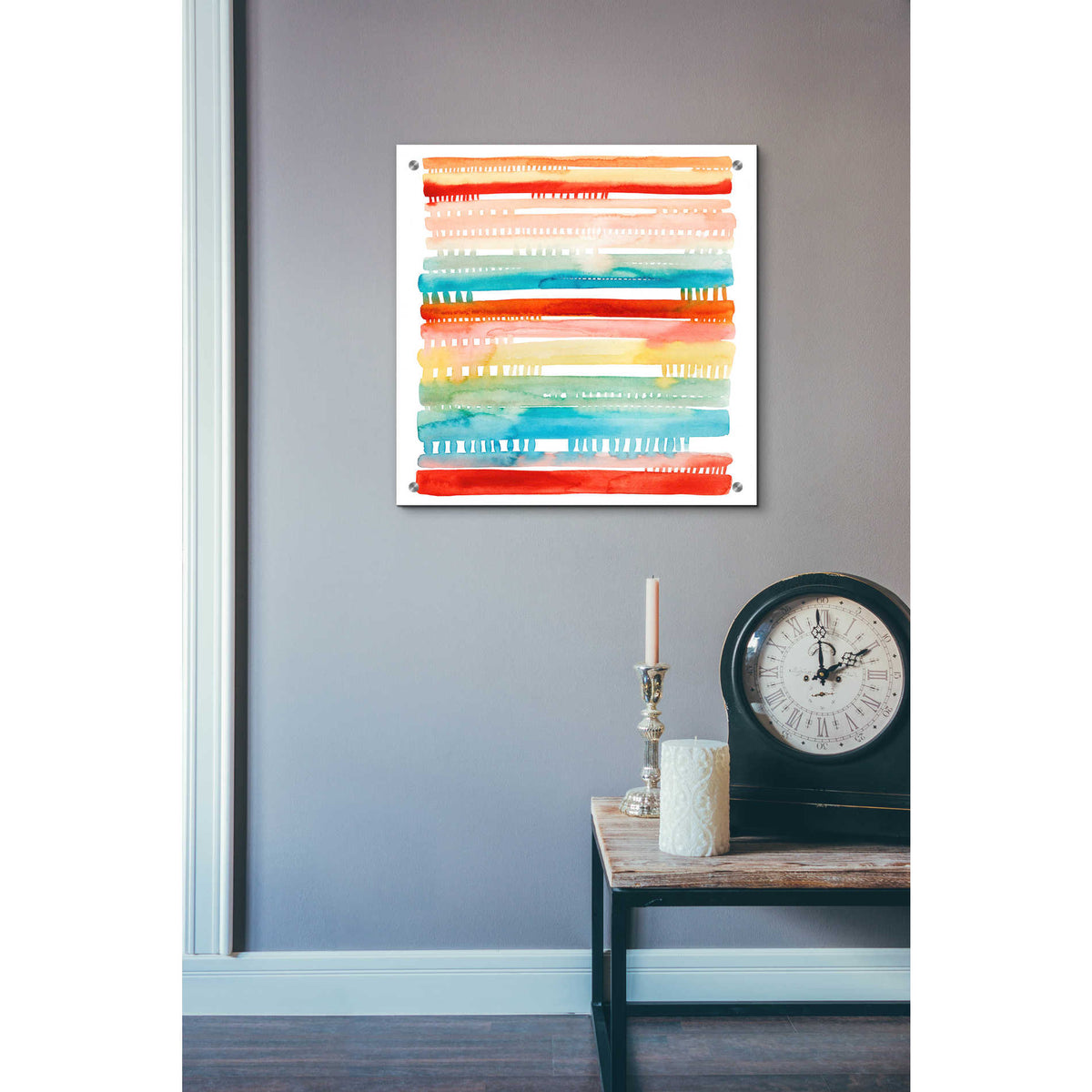 Epic Art 'Connected Lines II' by Grace Popp, Acrylic Wall Glass,24x24