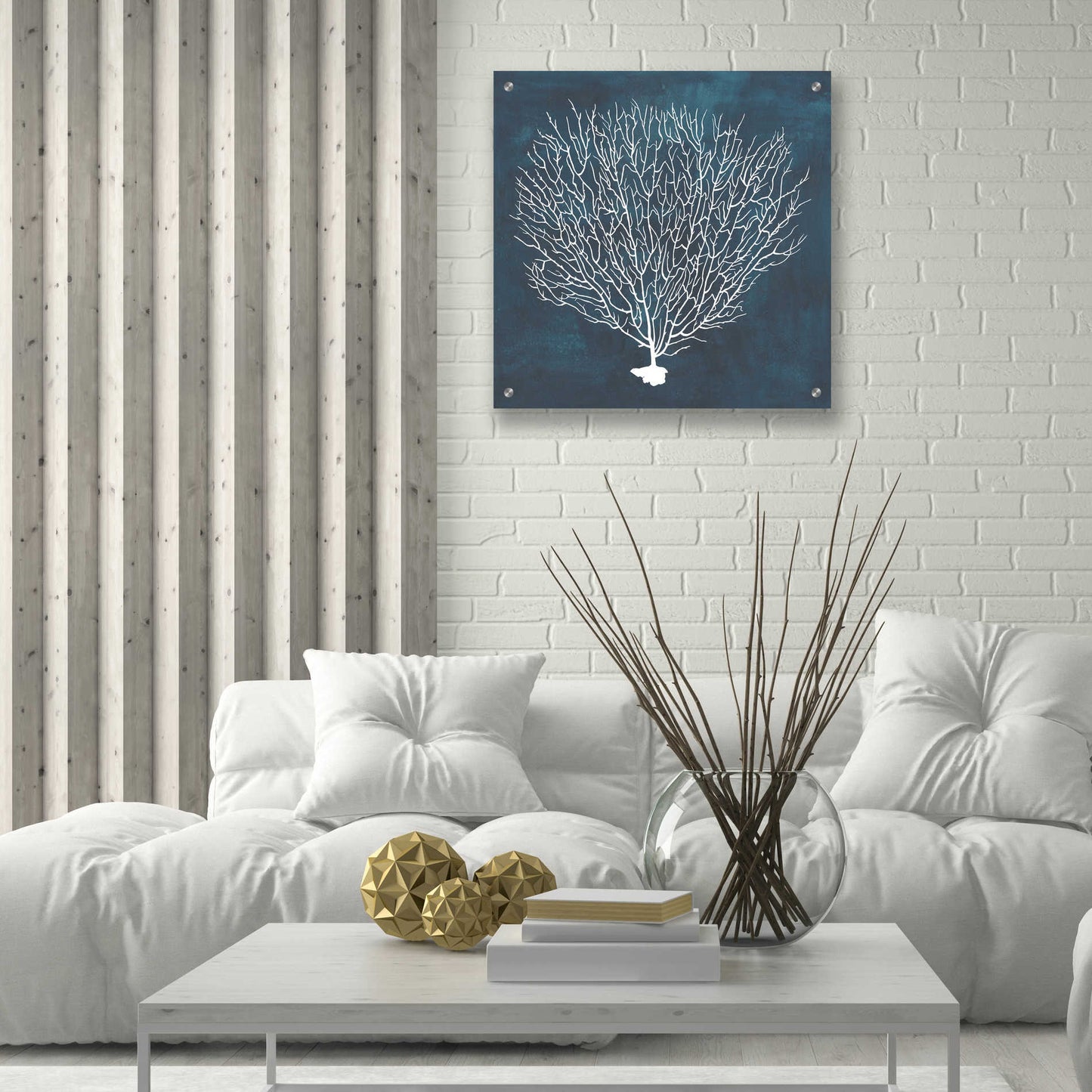 Epic Art 'Inverse Sea Fan IV' by Grace Popp, Acrylic Wall Glass,24x24