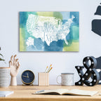 Epic Art 'Patchwork USA' by Grace Popp, Acrylic Wall Glass,16x12
