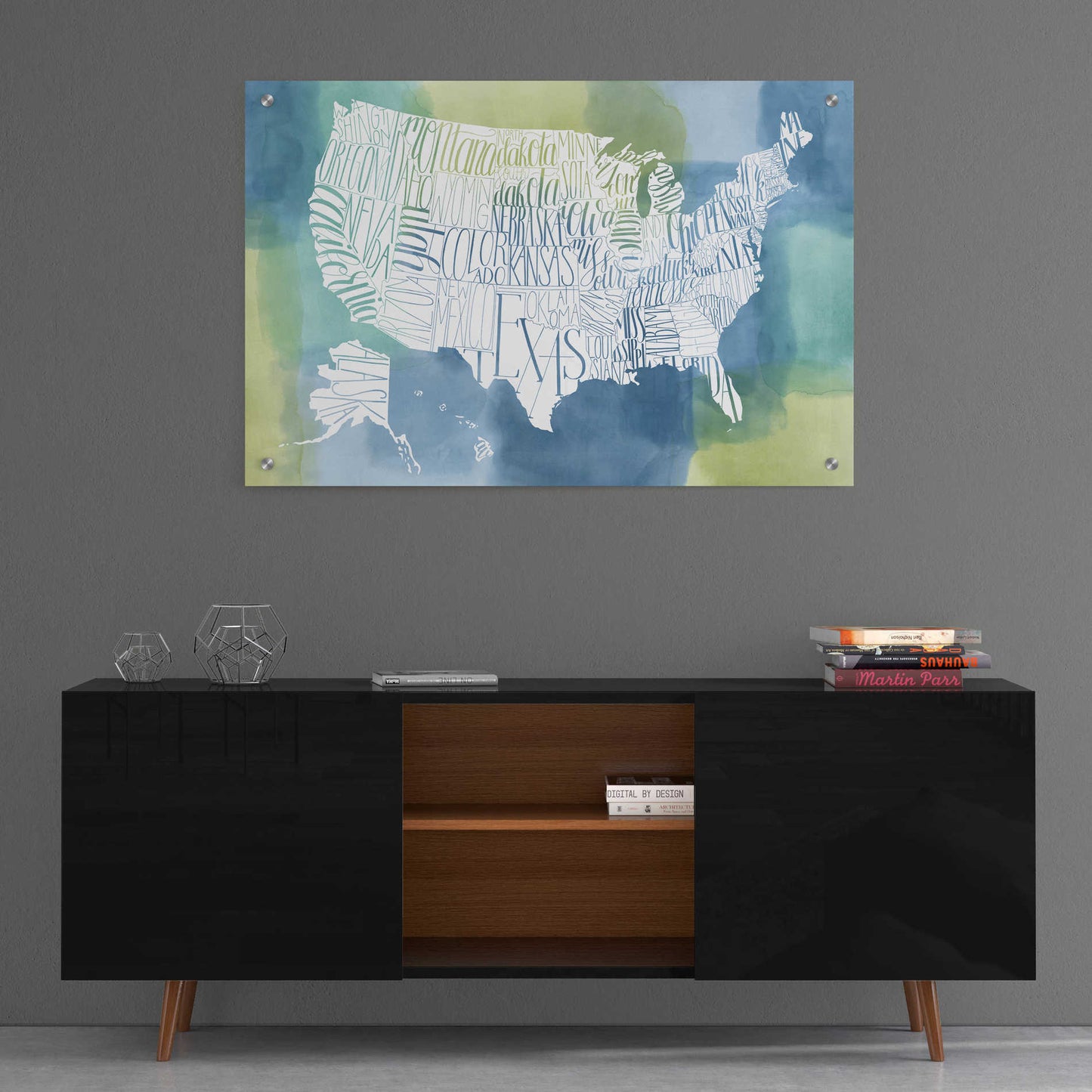 Epic Art 'Patchwork USA' by Grace Popp, Acrylic Wall Glass,36x24
