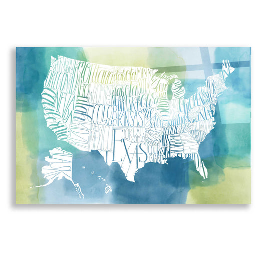 Epic Art 'Patchwork USA' by Grace Popp, Acrylic Wall Glass