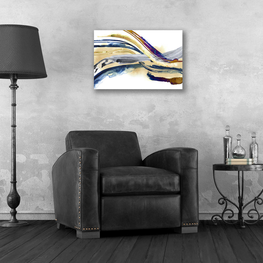 Epic Art 'Soundwaves I' by Grace Popp, Acrylic Wall Glass,24x16