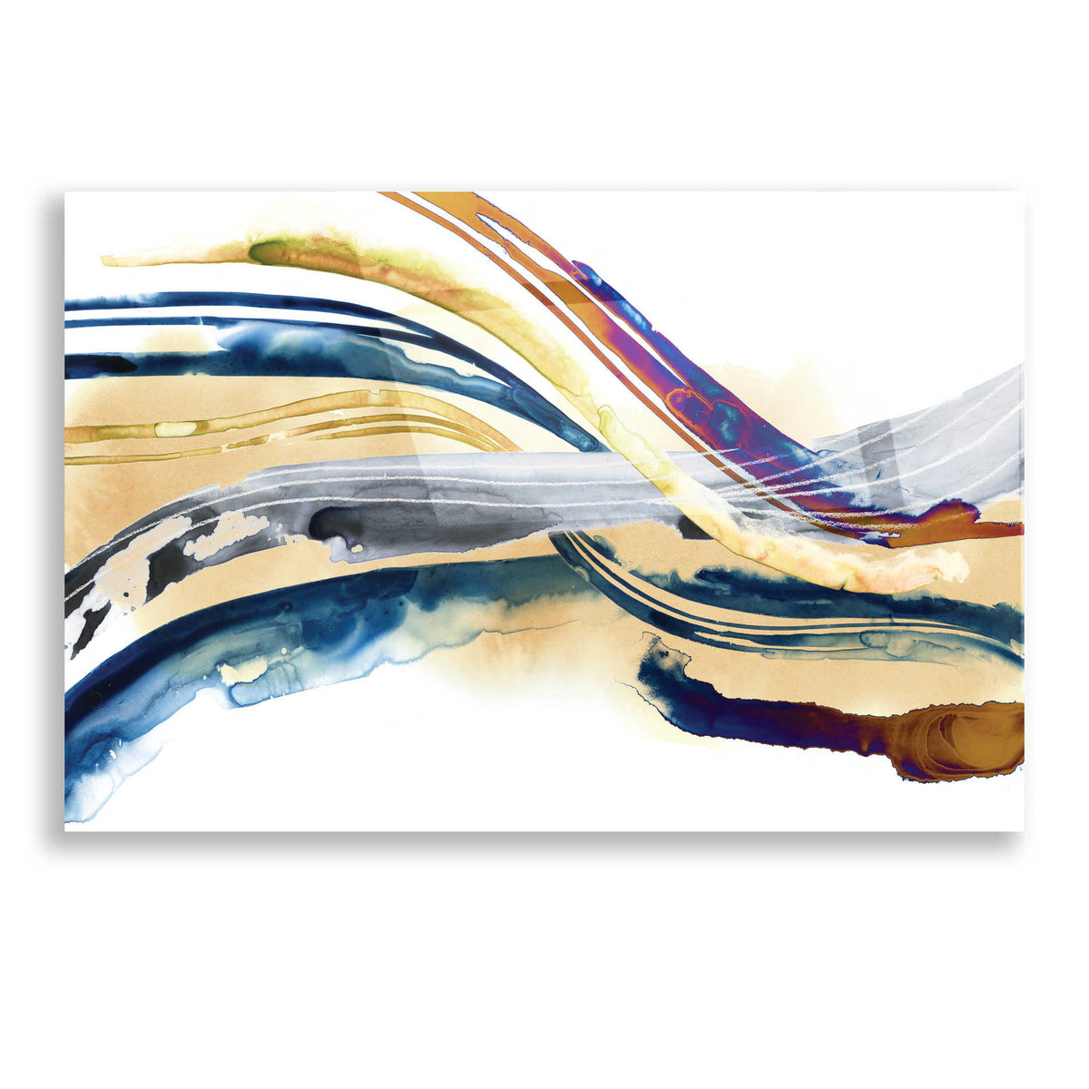 Epic Art 'Soundwaves I' by Grace Popp, Acrylic Wall Glass