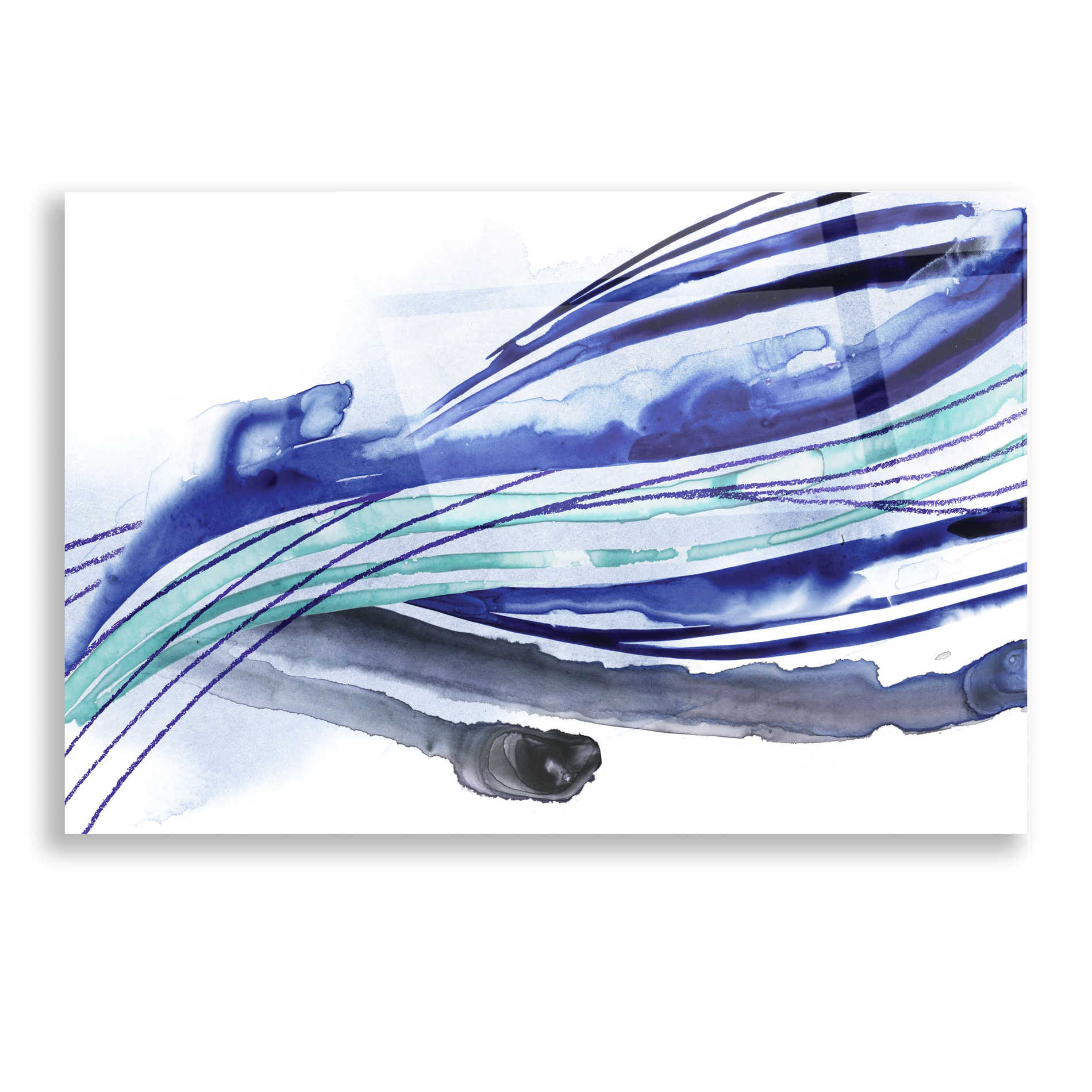 Epic Art 'Wave Surge I' by Grace Popp, Acrylic Wall Glass