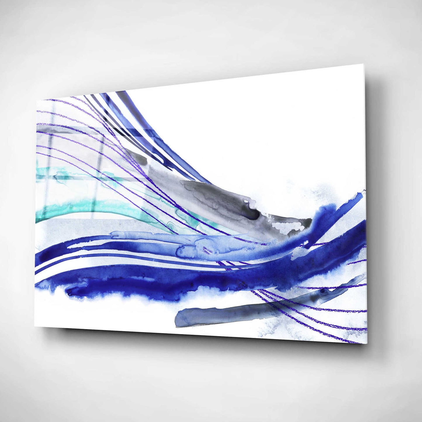 Epic Art 'Wave Surge II' by Grace Popp, Acrylic Wall Glass,24x16