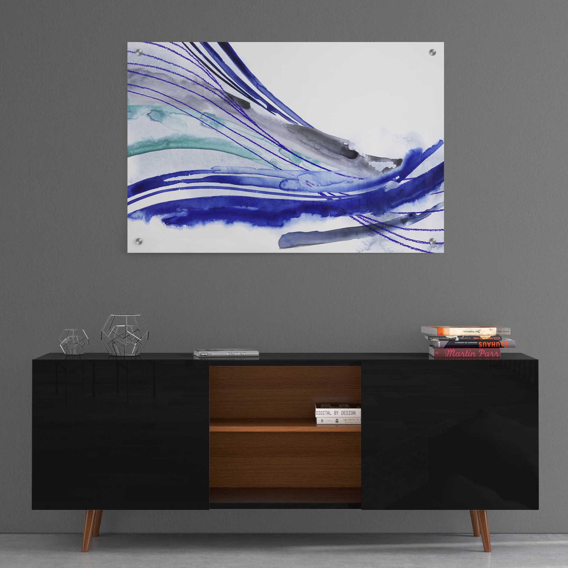 Epic Art 'Wave Surge II' by Grace Popp, Acrylic Wall Glass,36x24