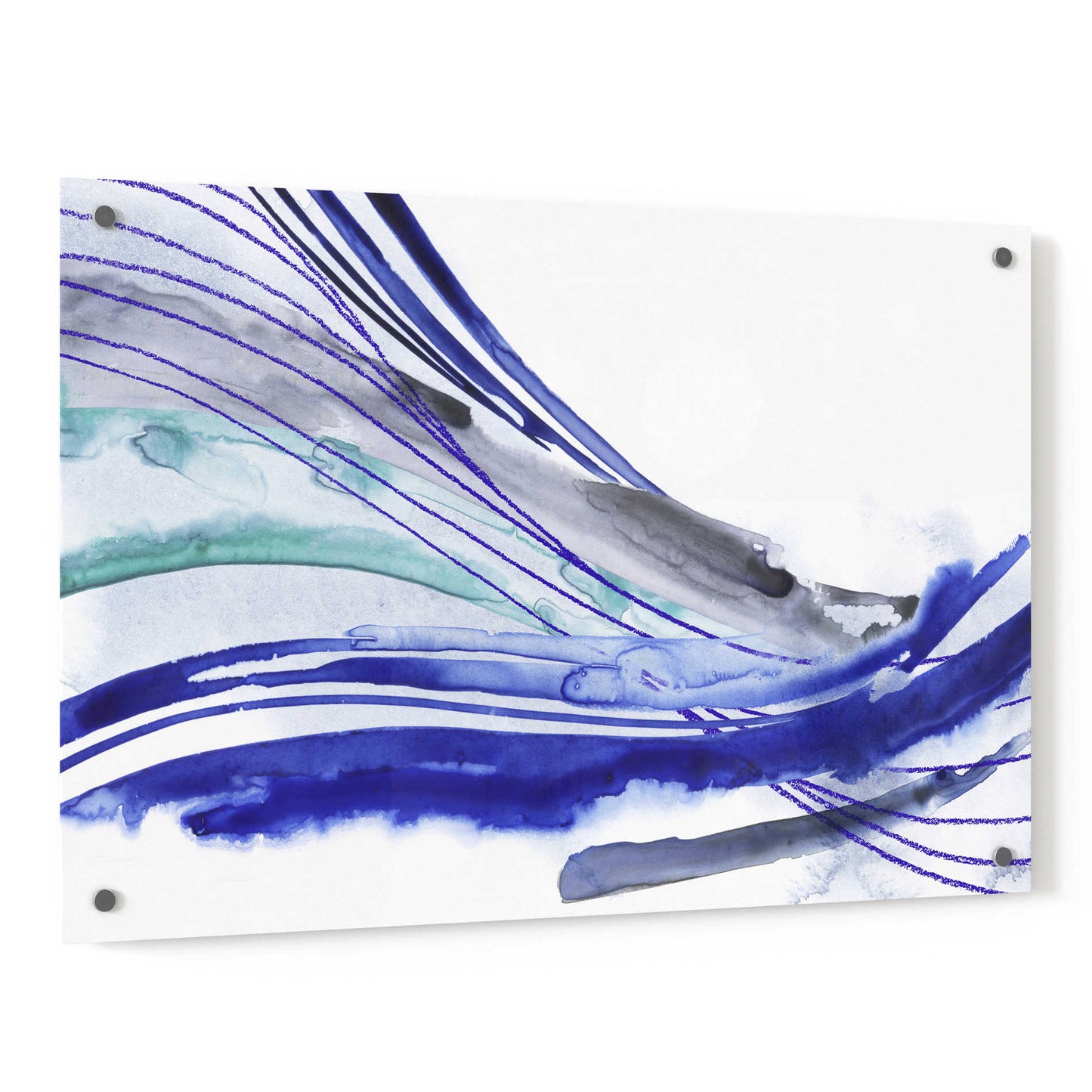 Epic Art 'Wave Surge II' by Grace Popp, Acrylic Wall Glass,36x24