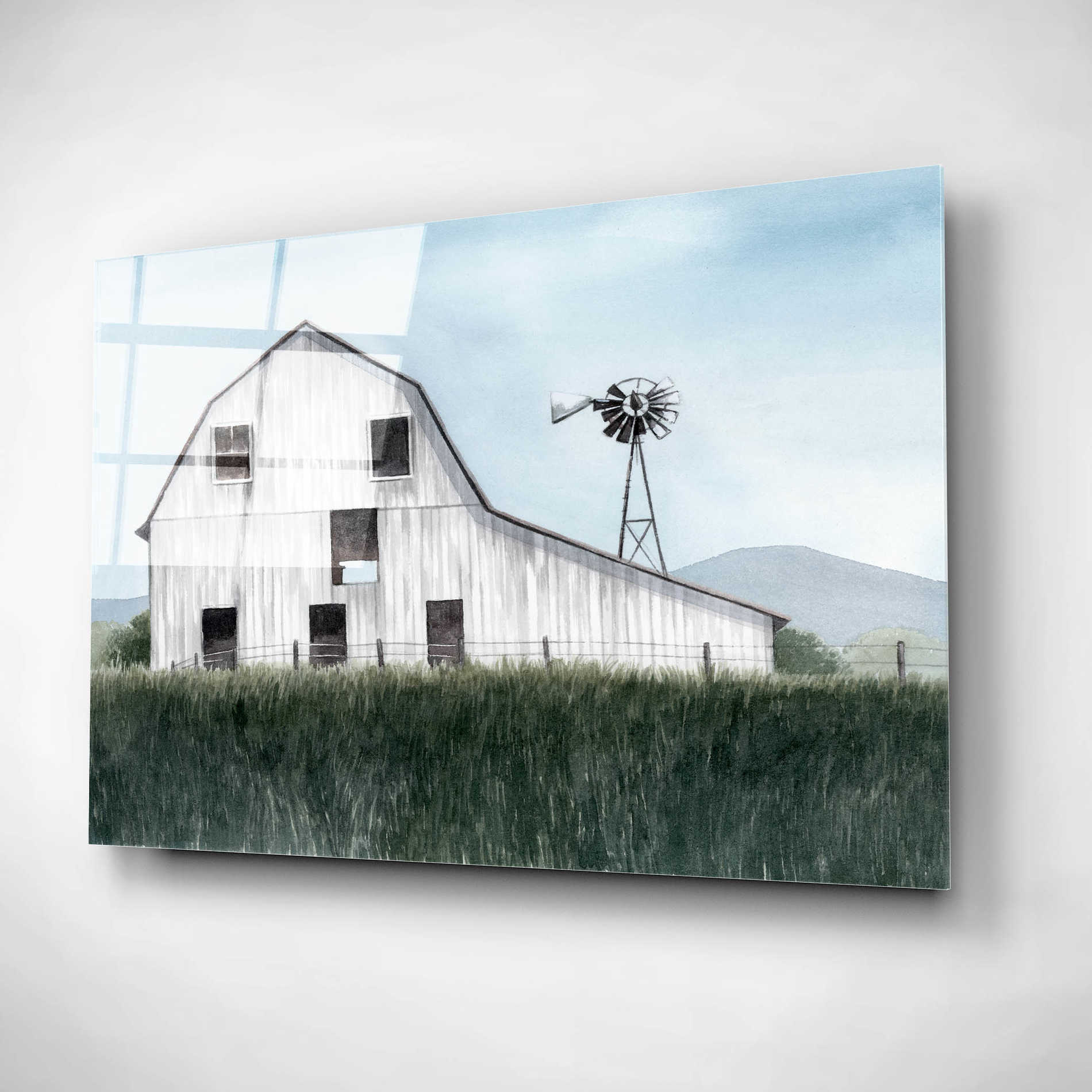 Epic Art 'Bygone Barn I' by Grace Popp, Acrylic Wall Glass,16x12