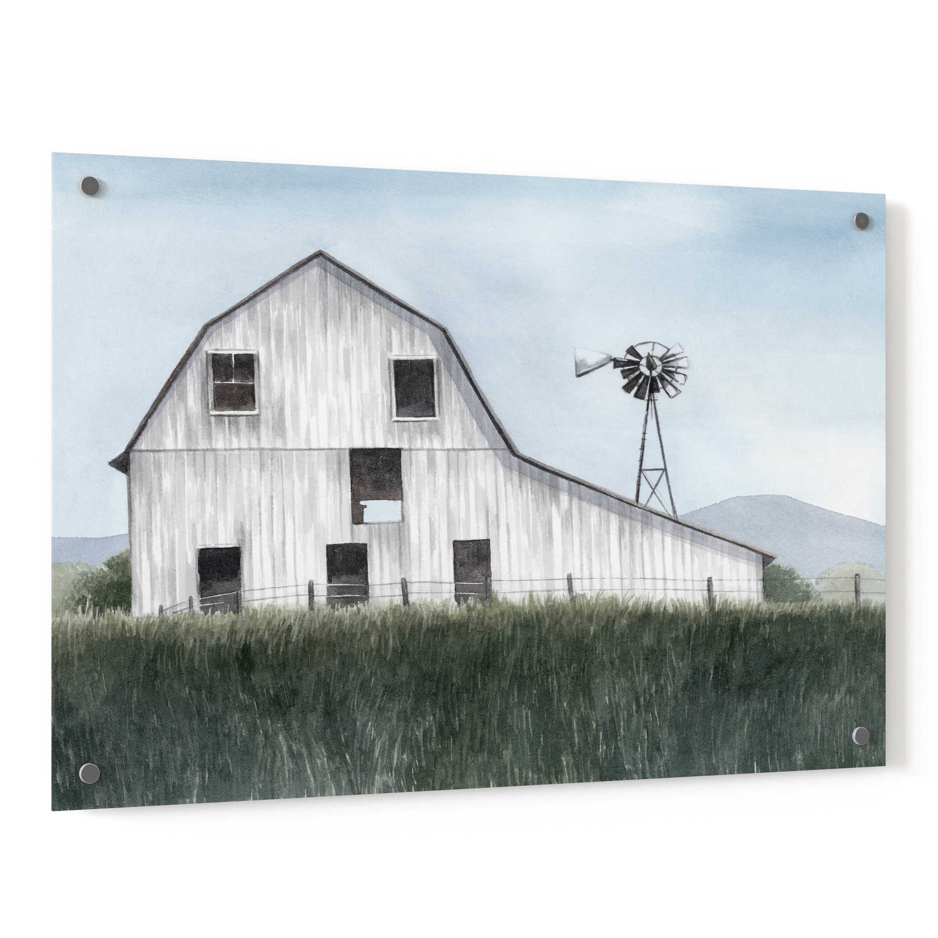 Epic Art 'Bygone Barn I' by Grace Popp, Acrylic Wall Glass,36x24