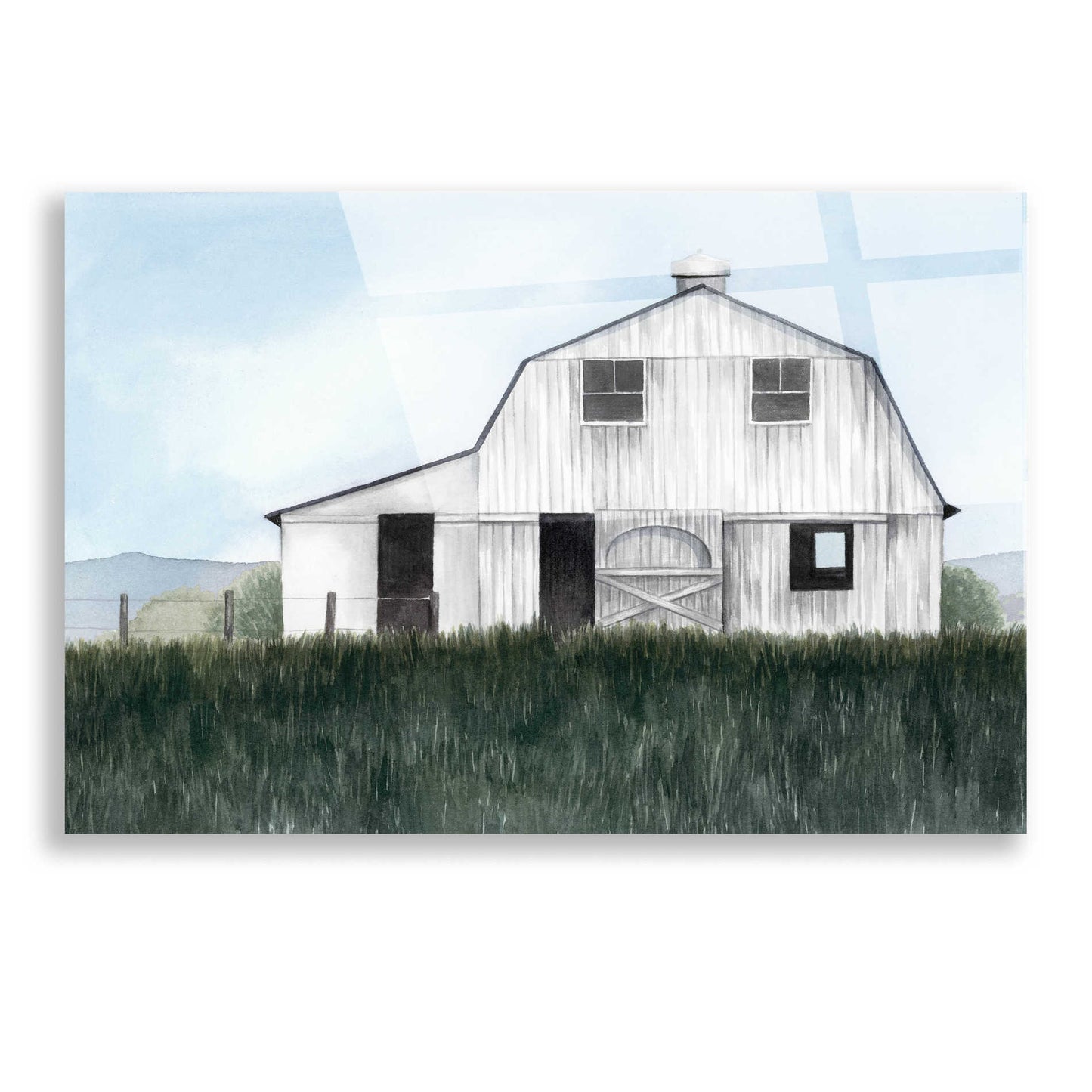 Epic Art 'Bygone Barn II' by Grace Popp, Acrylic Wall Glass,16x12
