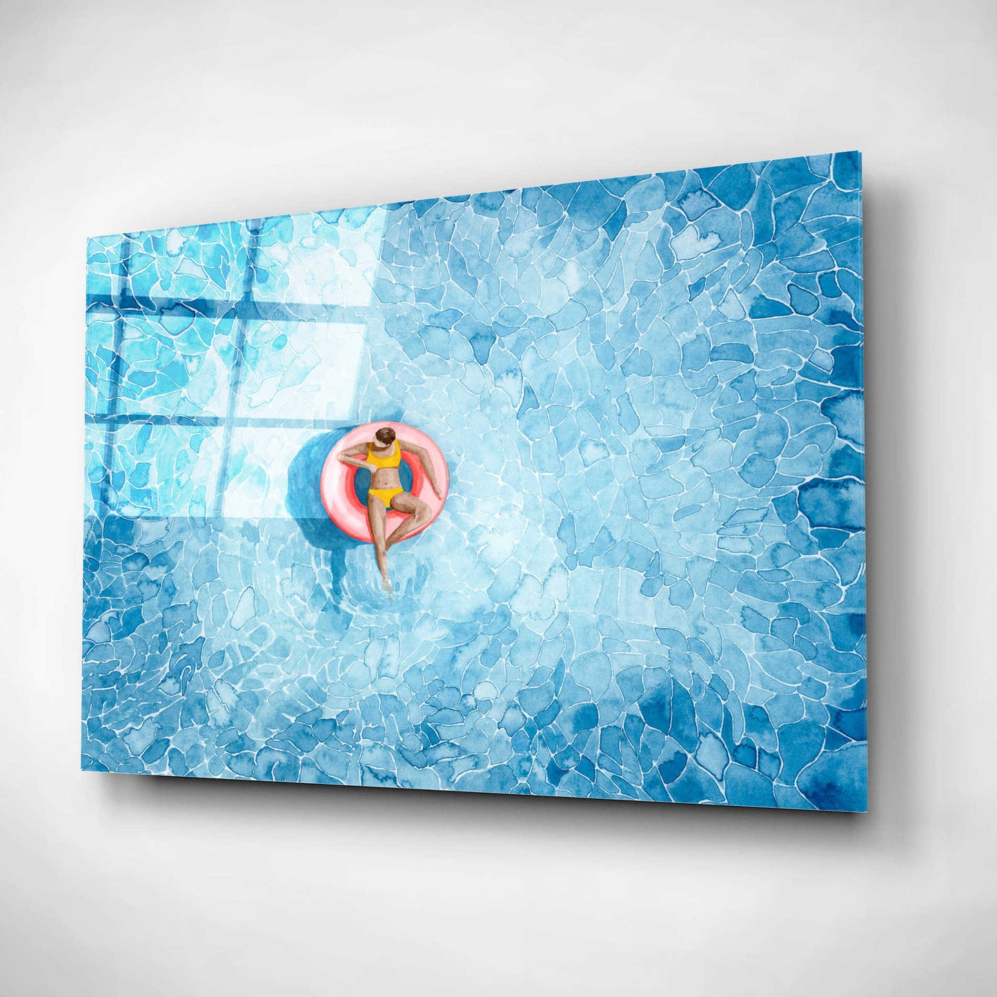 Epic Art 'Floating I' by Grace Popp, Acrylic Wall Glass,24x16