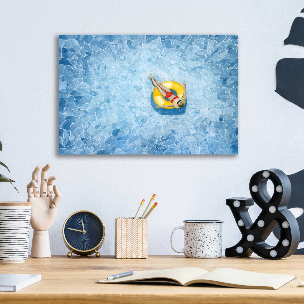 Epic Art 'Floating II' by Grace Popp, Acrylic Wall Glass,16x12