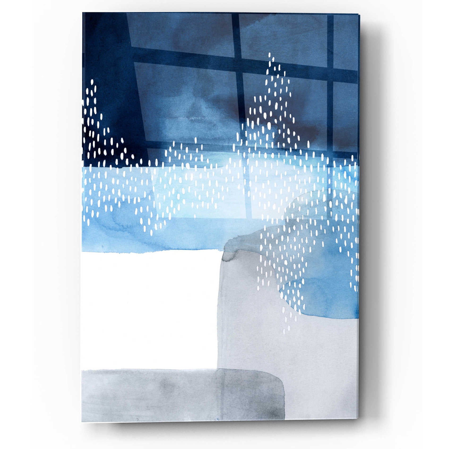 Epic Art 'Waterfall Abstract I' by Grace Popp, Acrylic Wall Glass,12x16