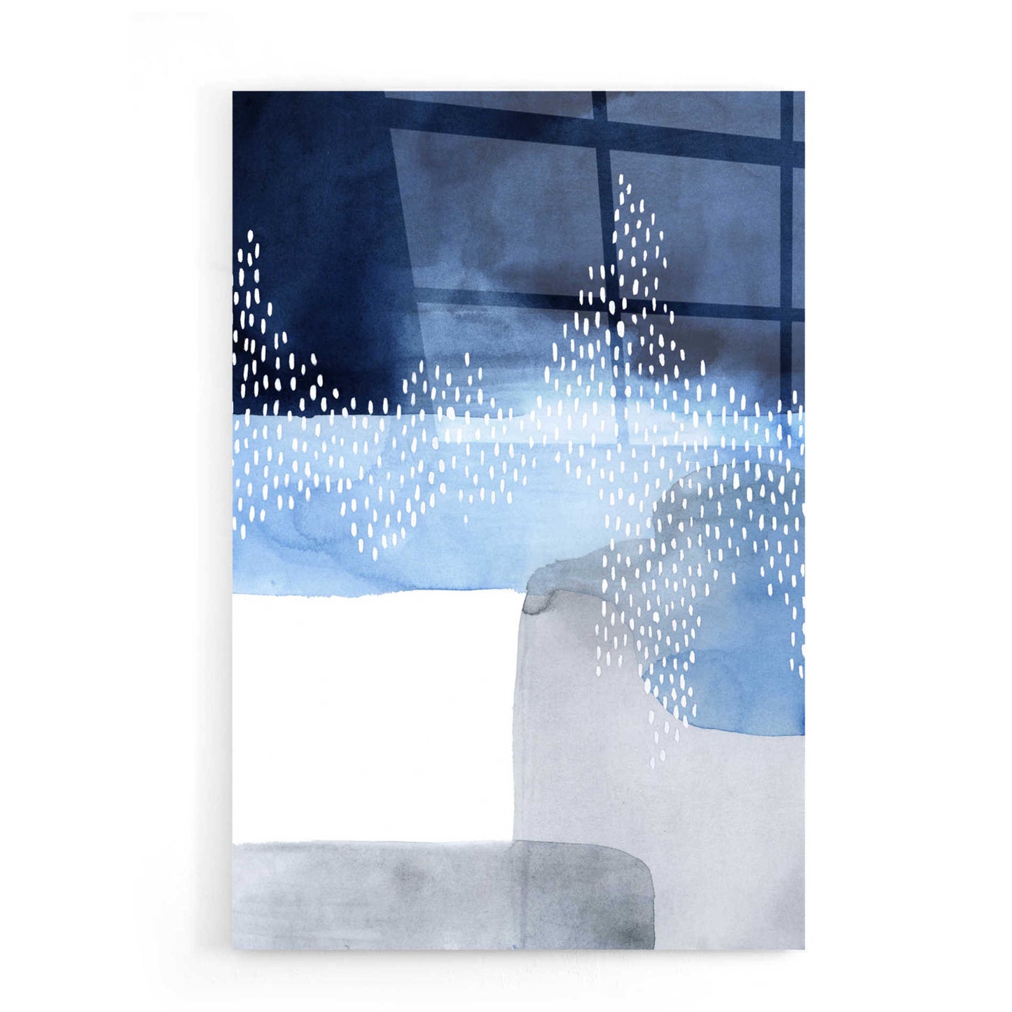 Epic Art 'Waterfall Abstract I' by Grace Popp, Acrylic Wall Glass,16x24